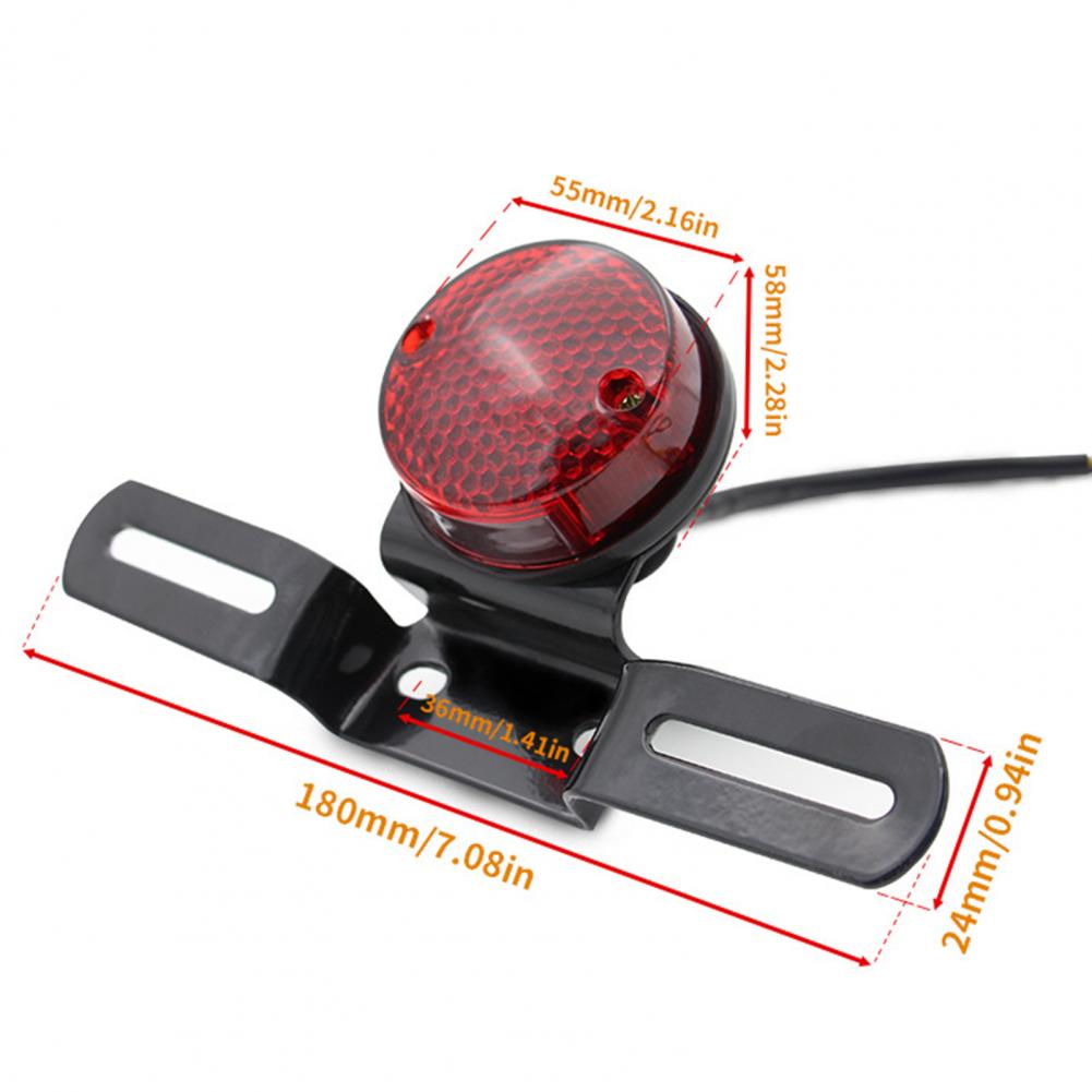 AUTOPOWERZ Motorcycle Lamp High Brake Tail Rear Light Plate Holder for Bikes Dc 12V