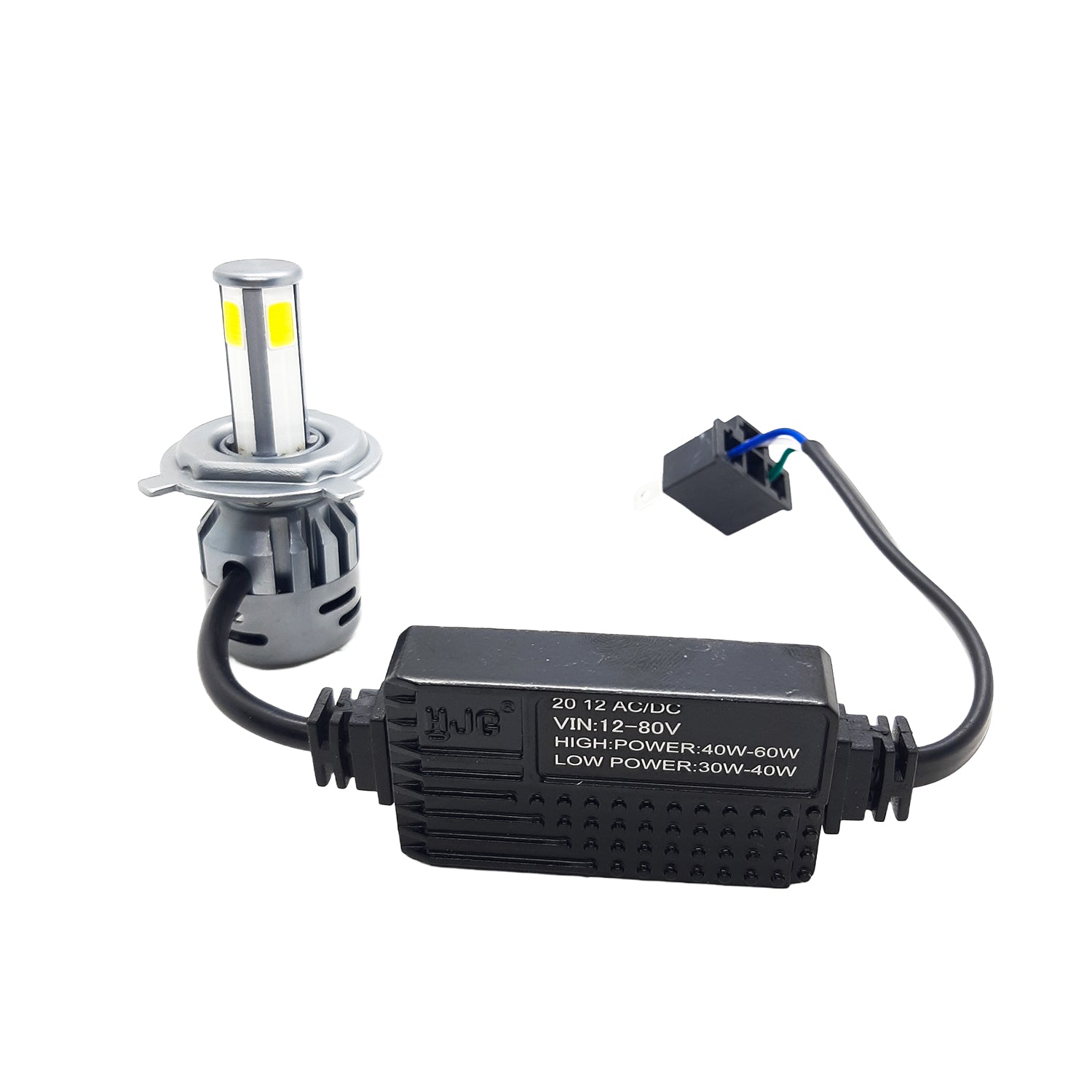 HJG M4 AC-DC 40W/60W H4 Fitting LED Headlight Bulb for Motorcycle & Ca