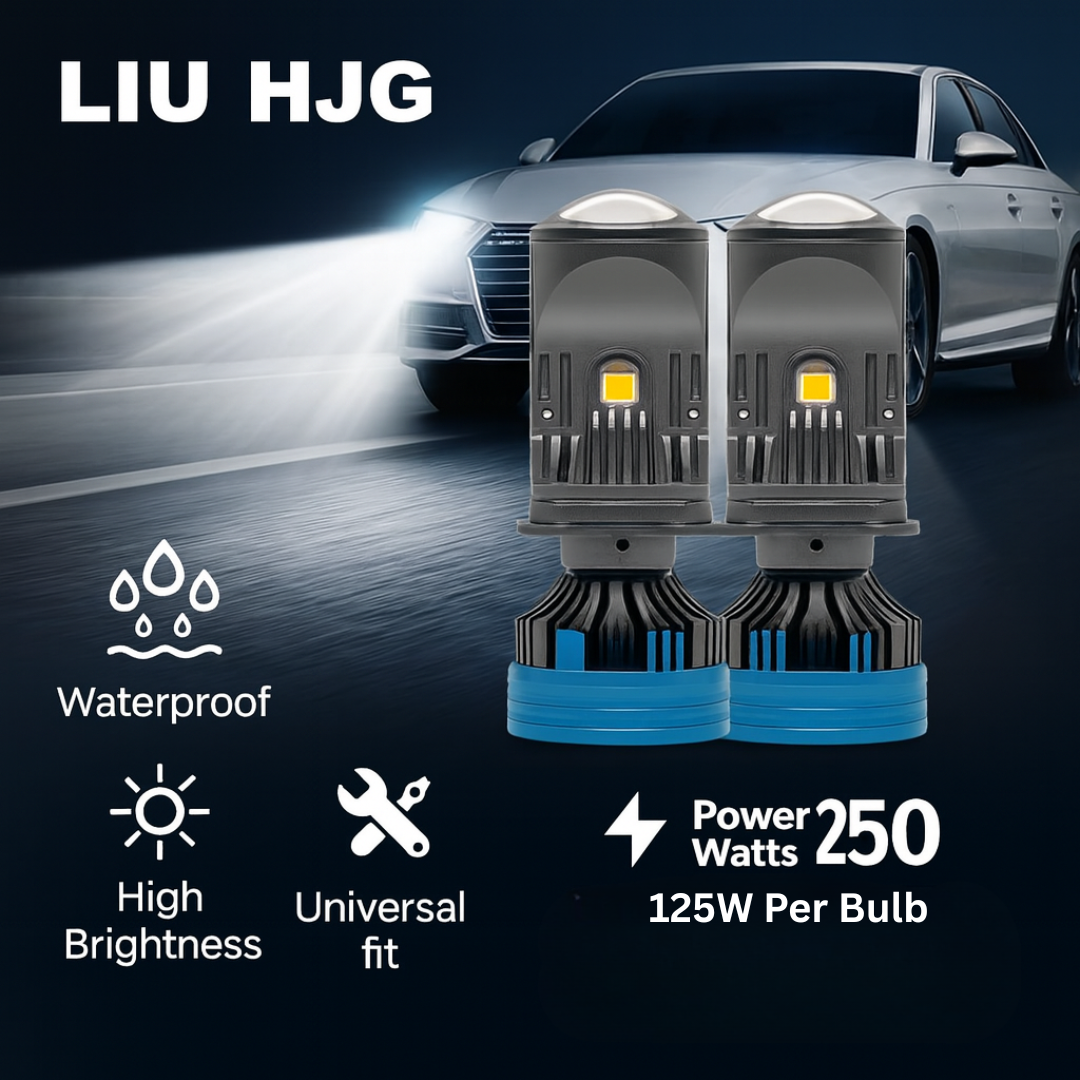 LIU HJG M01U H4 250W Pure White Lens Headlight Bulb for Superior Brightness