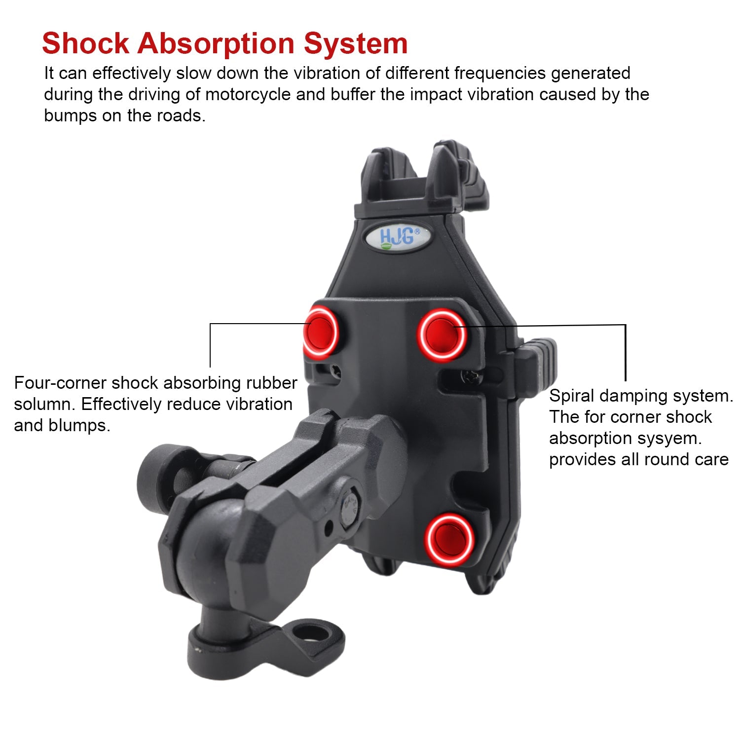 HJG Shockproof Bike Mobile Holder For Mobile,Action Camera,GPS Mounting with Adjustable Design Universal For All Bikes