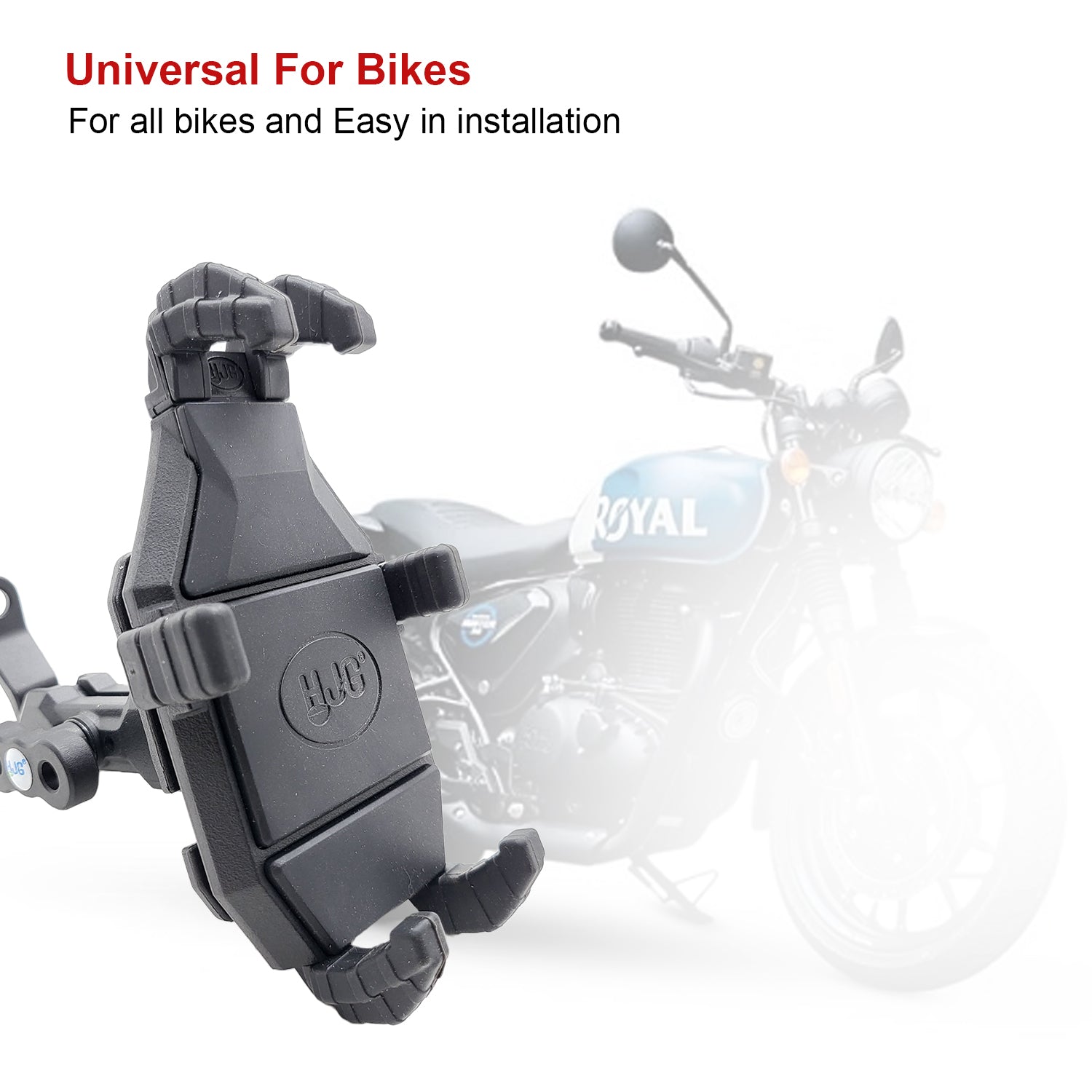HJG Shockproof Bike Mobile Holder For Mobile,Action Camera,GPS Mounting with Adjustable Design Universal For All Bikes