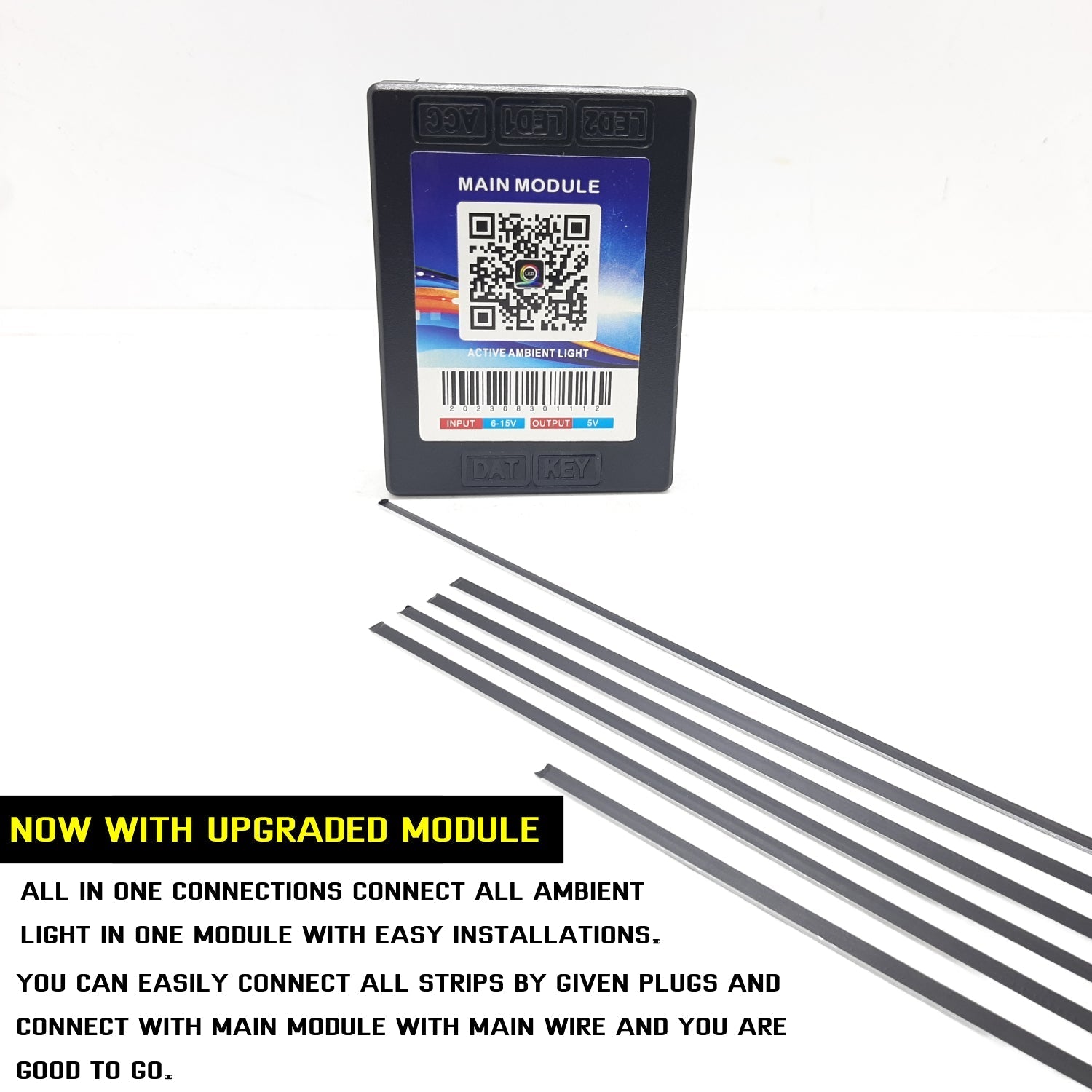 K4 Ultra Ambient Lights Multi Color In Single Strip in Running Style For Car Interior - Set Of 10