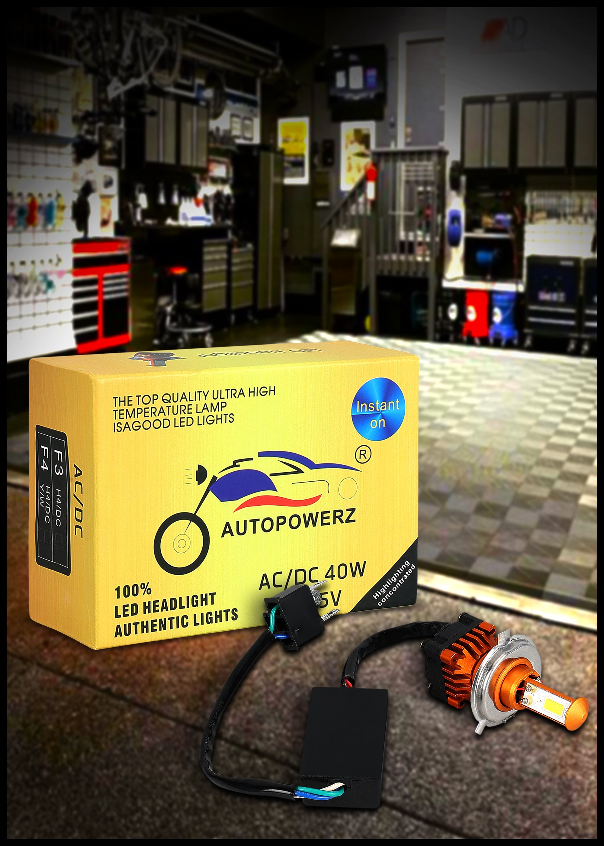 AUTOPOWERZ CYT 40 M3 H4 LED HEADLIGHT BULB FOR BIKES