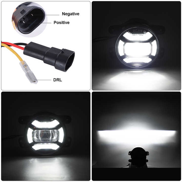AUTOPOWERZ 60w 4 Inch White Color Off Road Car/Jeep Fog Light Motorcycle,12V-80V Spot Beam Led Fog/driving Lights