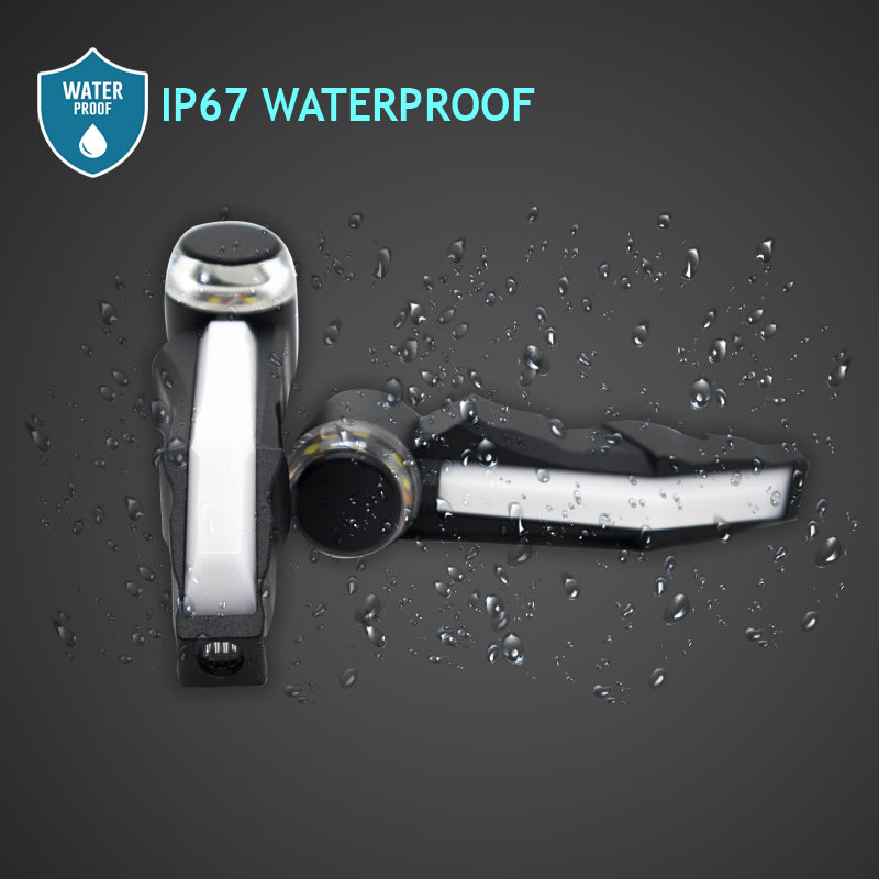 AutoPowerz White& Yellow Running Light With Laser Handle Weight Bike Handlebar Weights (2 White& Yellow, Red laser light)