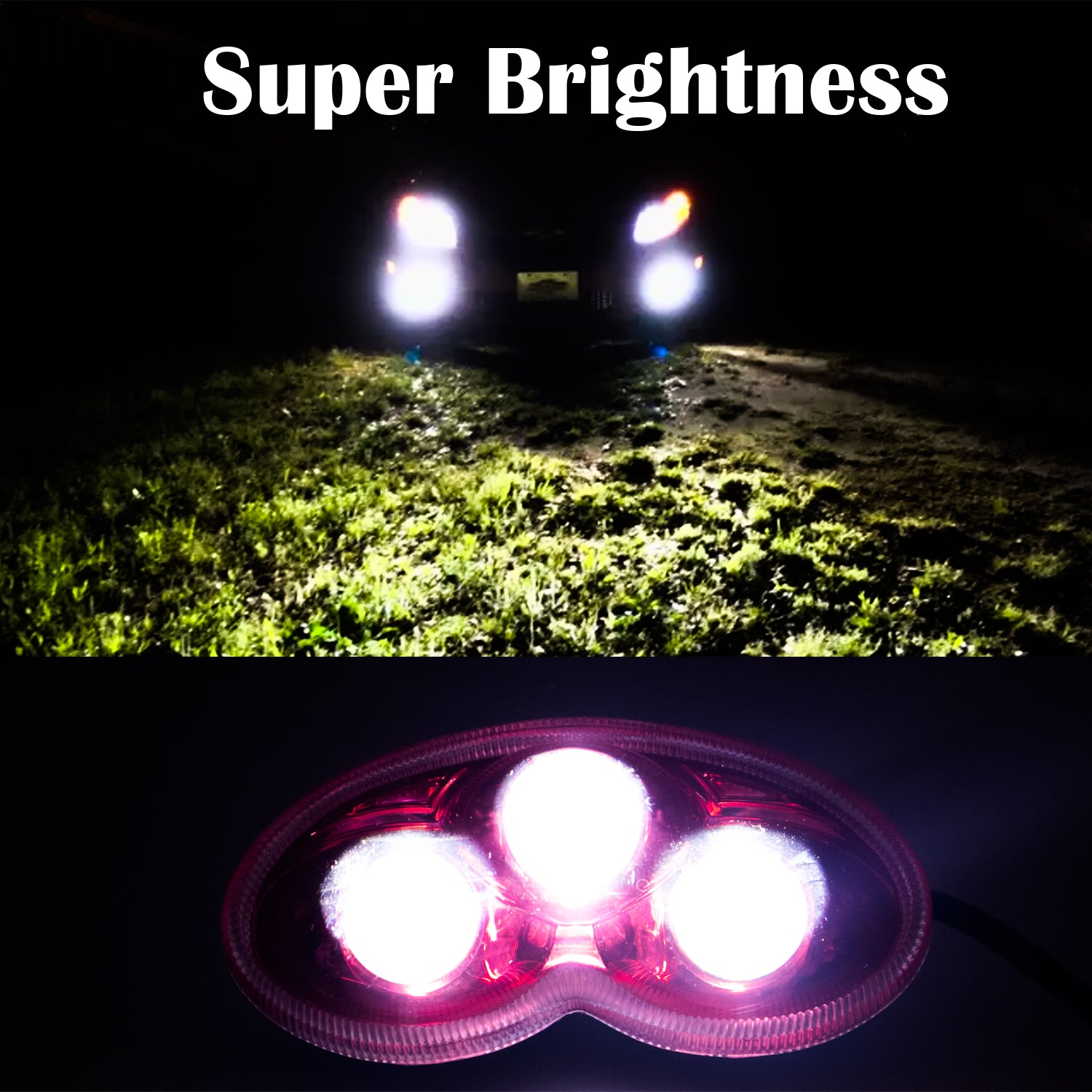 AUTOPOWERZ 3 LED Fog Light for Cars and Bikes (Normal Black)