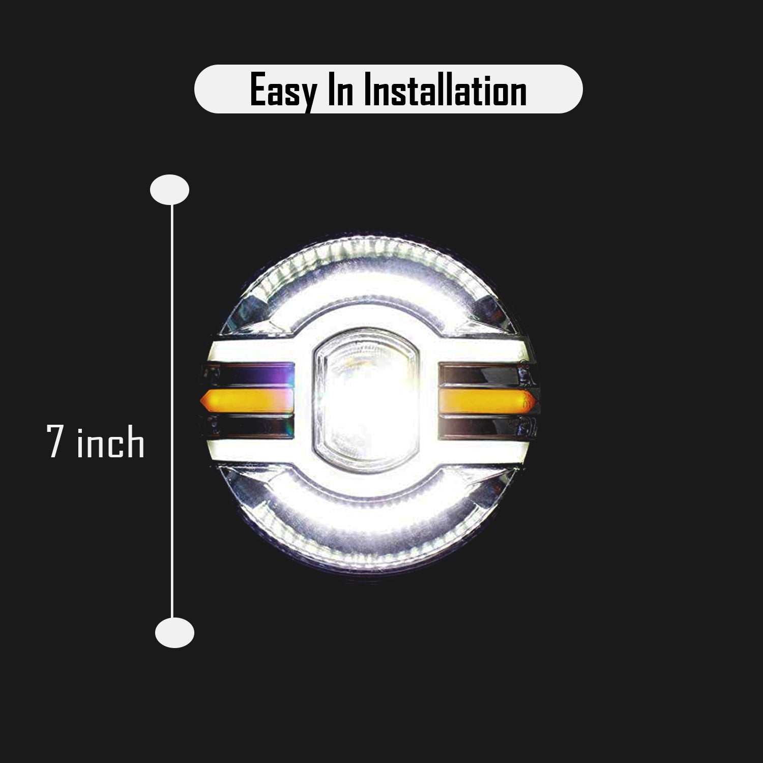7 inch Harley Led Headlight for Royal Enfield (All Models) 60W