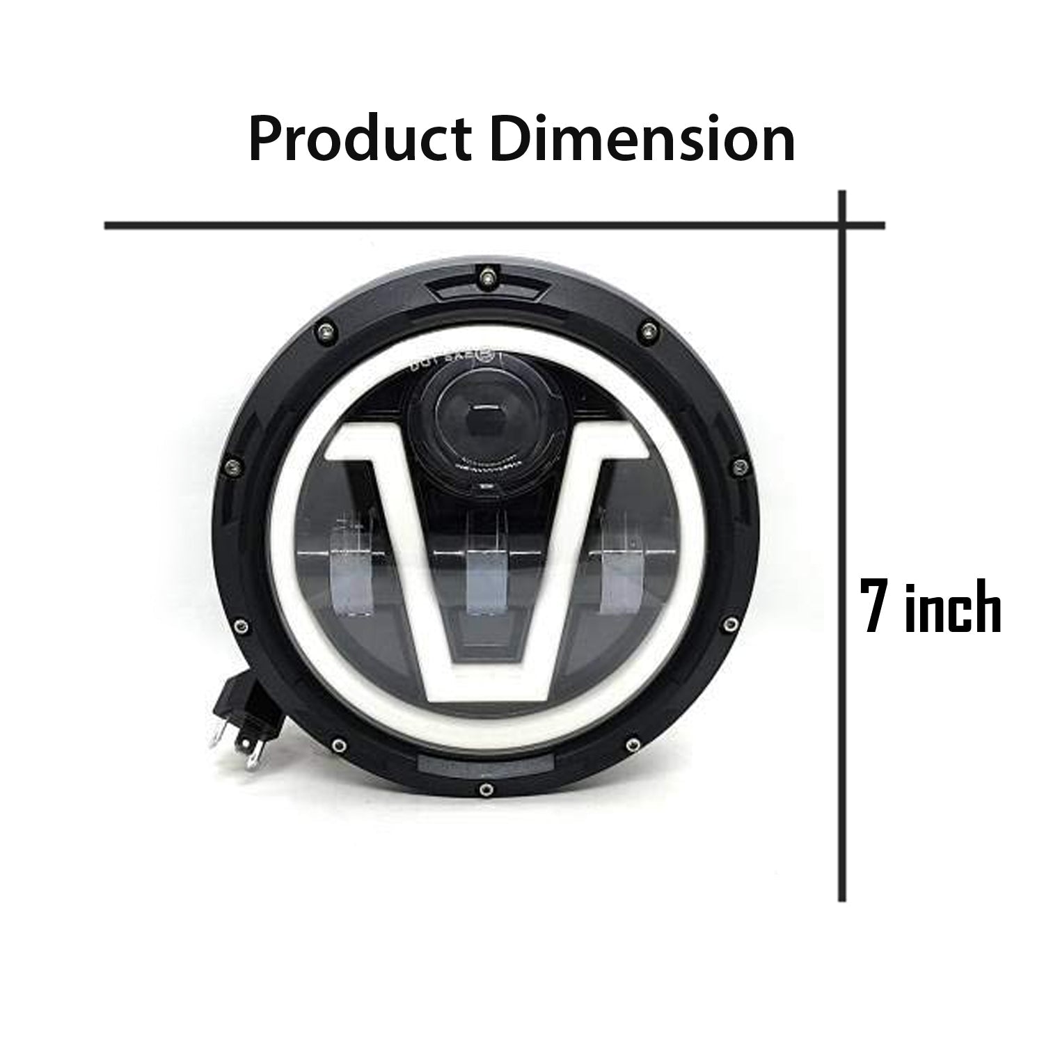 7 Inch Dual Color with DRL LED Headlight