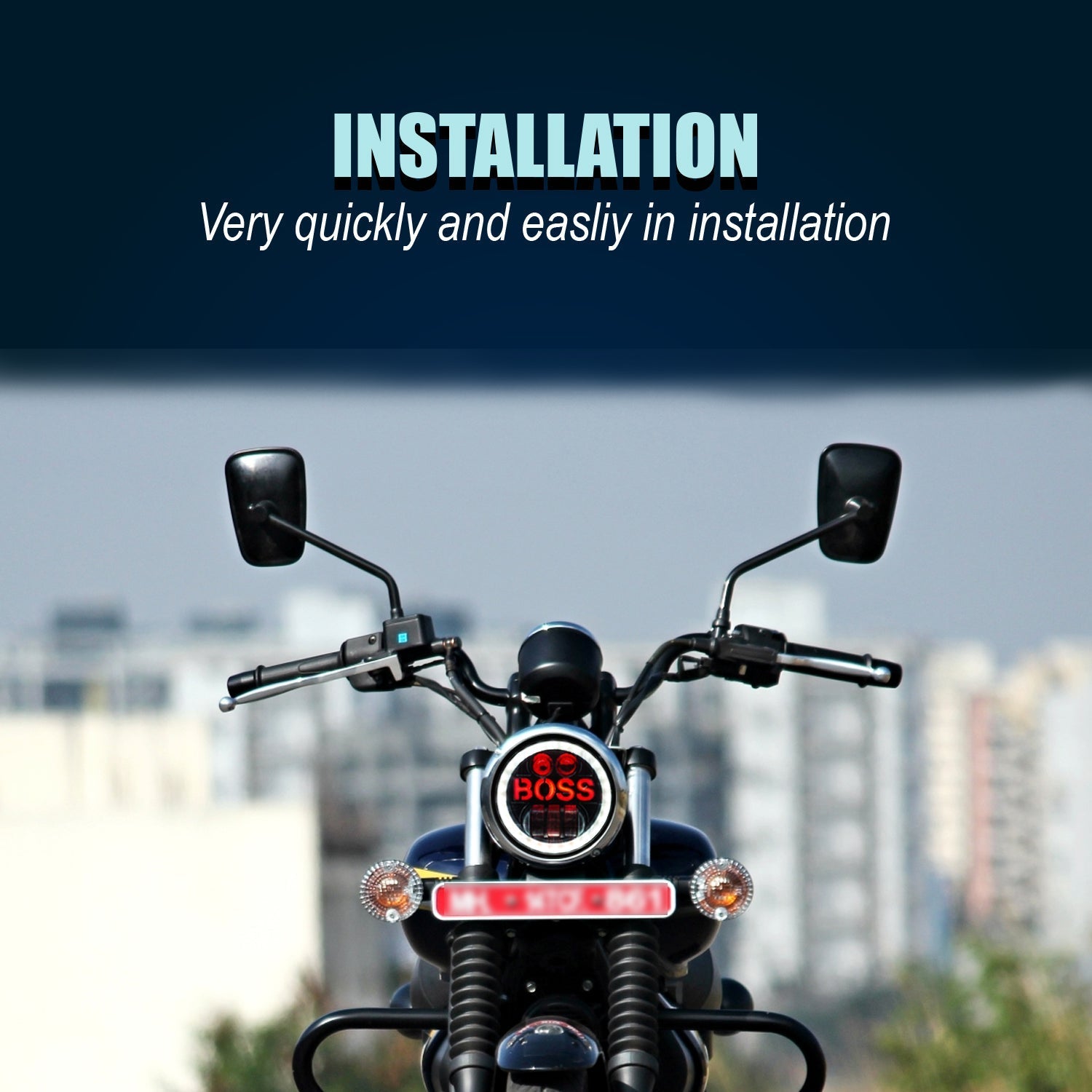 5.75 Inch LED Round Boss Headlight With DRL