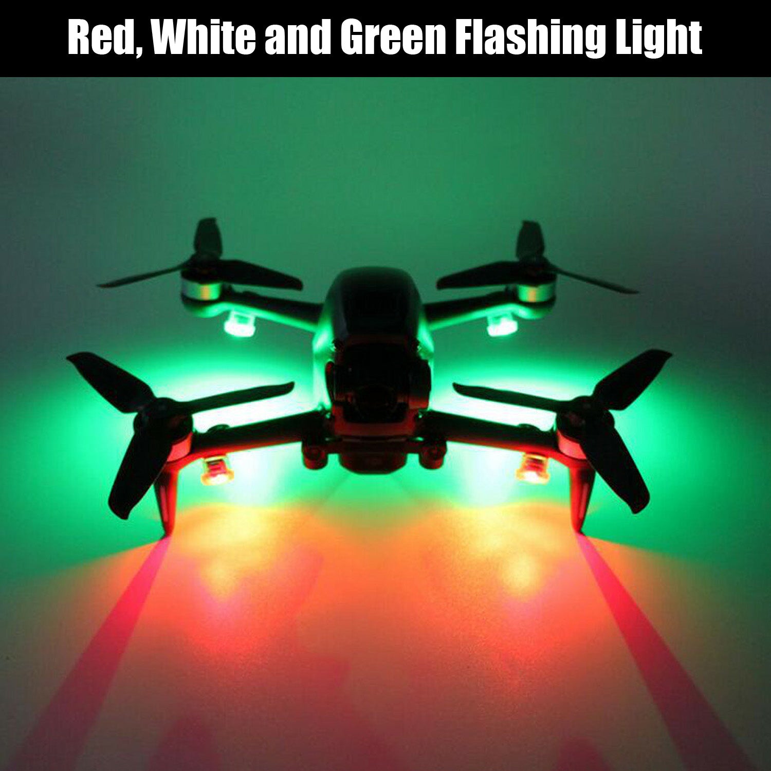 AUTOPOWERZ® Multicolor Colors LED Aircraft Strobe Exterior Lights Kit For Auto Motorbike Drone Bicycle USB Rechargeable Battery(2pcs)