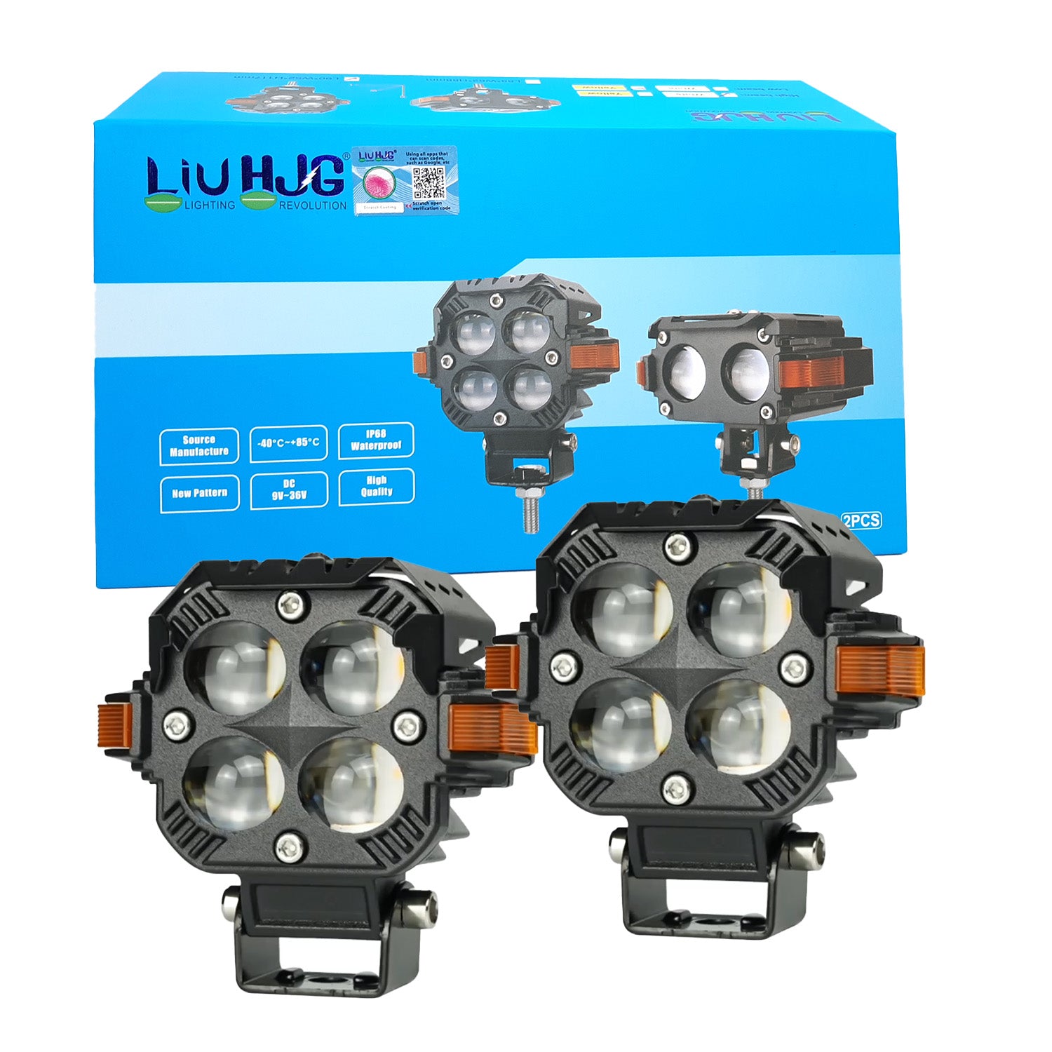 Liu hjg official website, liu hjg led fog light, liu hjg future eye led light, liu hjg 4 ed square fog light, yellow,white led