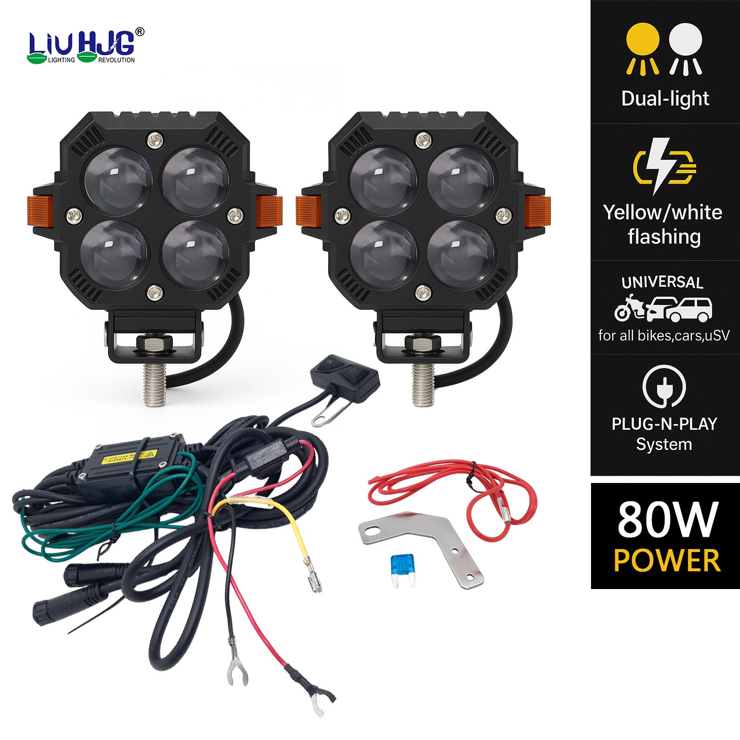 Liu hjg official website, liu hjg led fog light, liu hjg future eye led light, liu hjg 4 ed square fog light, yellow,white led