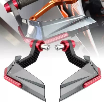 Motorcycle Brake Guard Lever Universal For All Bikes and Motorcycles Handguard Shield Hand Guard Protector Windshield (Pack of 2, Color : Red)