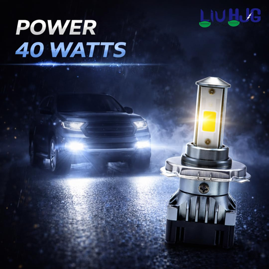AUTOPOWERZ 40 Watt High Power 20 Watt Low Power LED Headlight Output Demonstration