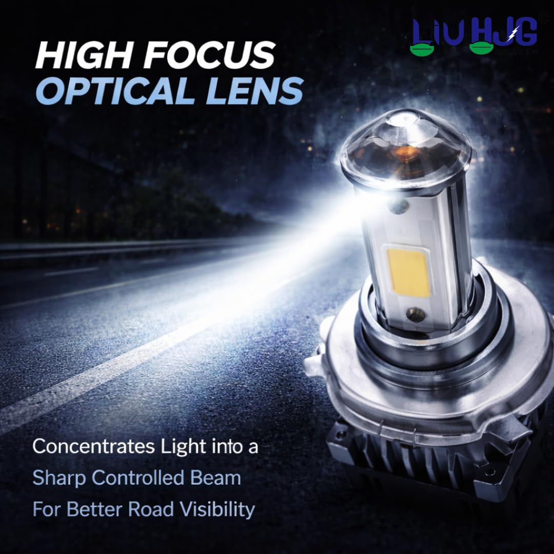 AUTOPOWERZ High Focus Optical Lens Concentrates Light into a Sharp Controlled Road Beam