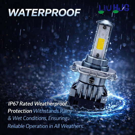 AUTOPOWERZ H4 LED Bulb IP67 Rated Waterproof Weatherproof Protection for Rainy Weather