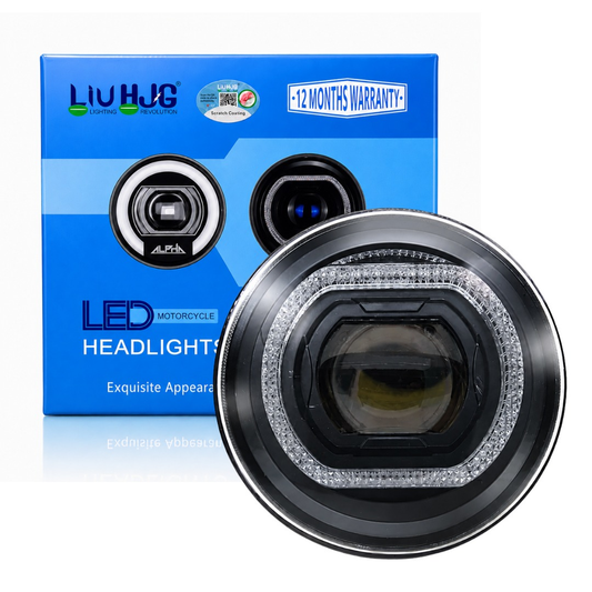 Autopowerz LIU HJG C-316 7 Inch 58W Round LED Headlight with Packaging and 12 Months Warranty