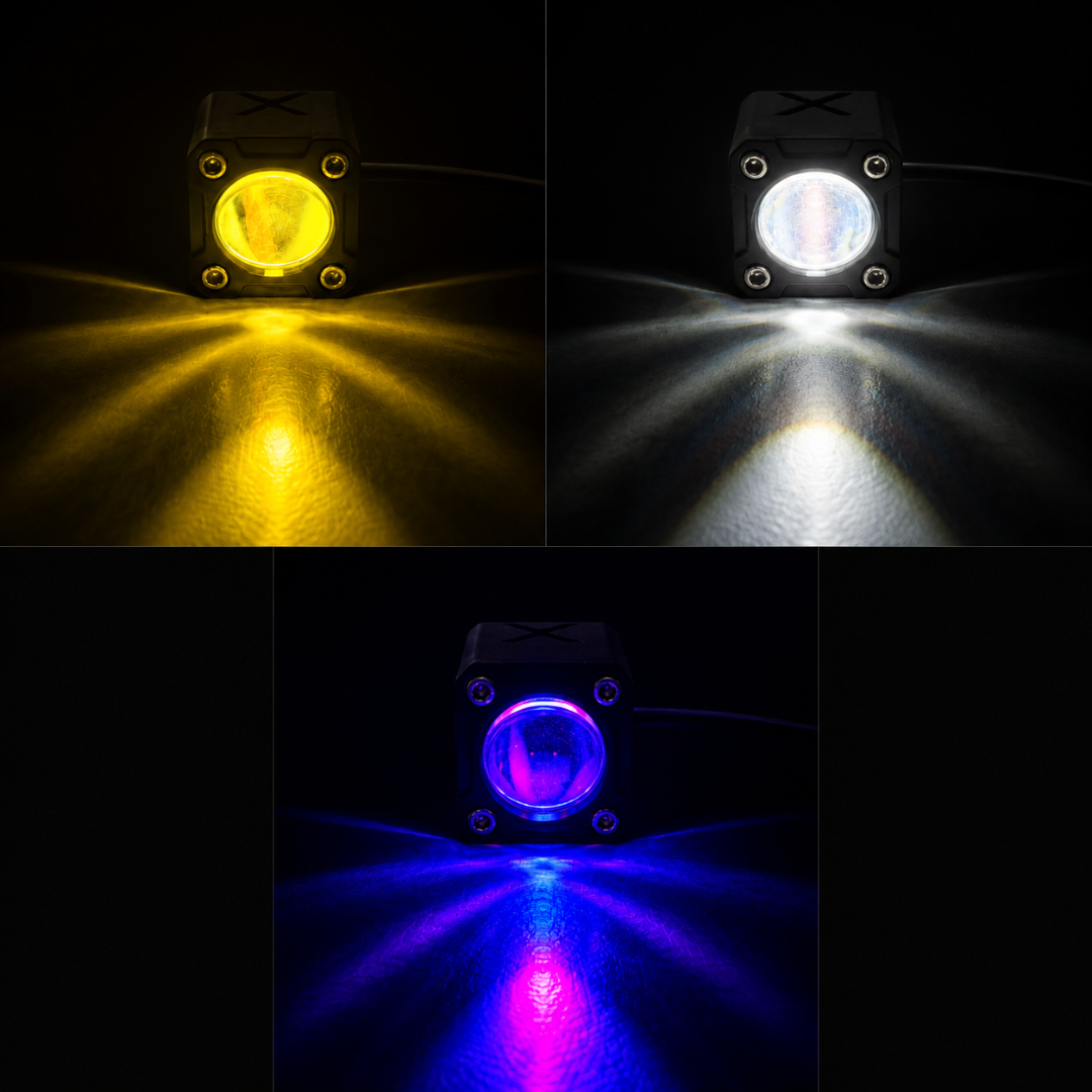 LIU HJG Tiny Laser Cannon Beam Output Modes Bright Yellow White and Multicolour RGB Light