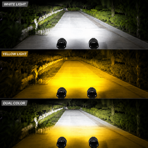 AUTOPOWERZ MC Top F20 Real Road Beam Lighting Output Modes White Yellow and Dual Color