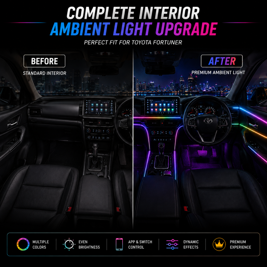 265 colors and multiple light modes demonstration including Static, Breathing, Strobe, and Gradient modes on XUV700 dashboard.