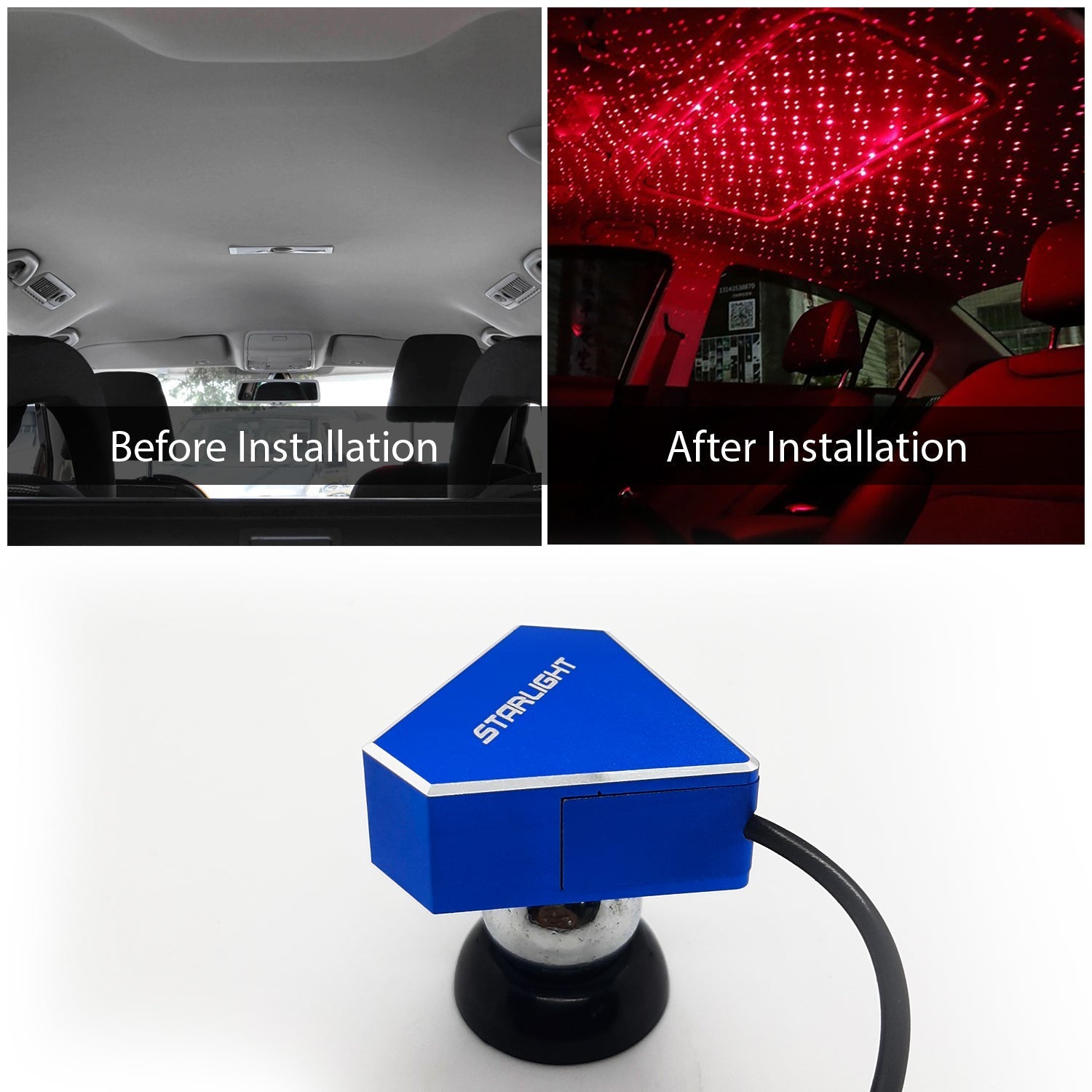 AUTOPOWERZ D11 Star Laser Light Red & Green Color USB Night Light/Room/Car/Party Car Fancy Lights