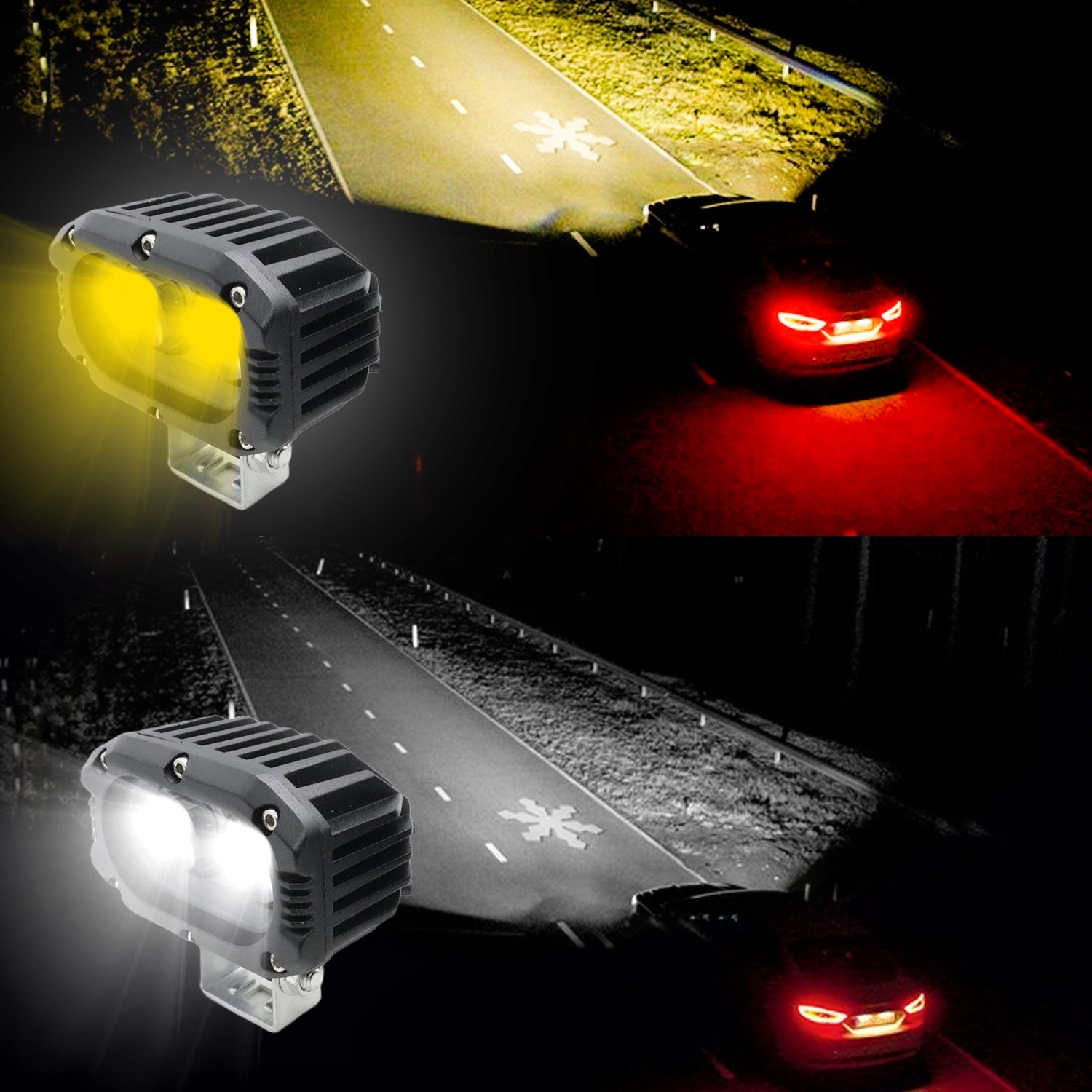 AUTOPOWERZ HJG LED  Pods Light 2PCS Spot Fog Lights 4inch 48W Spot Beam LED Work Lights for Motor SUV ATV Truck Boat Pack of 2 pcs