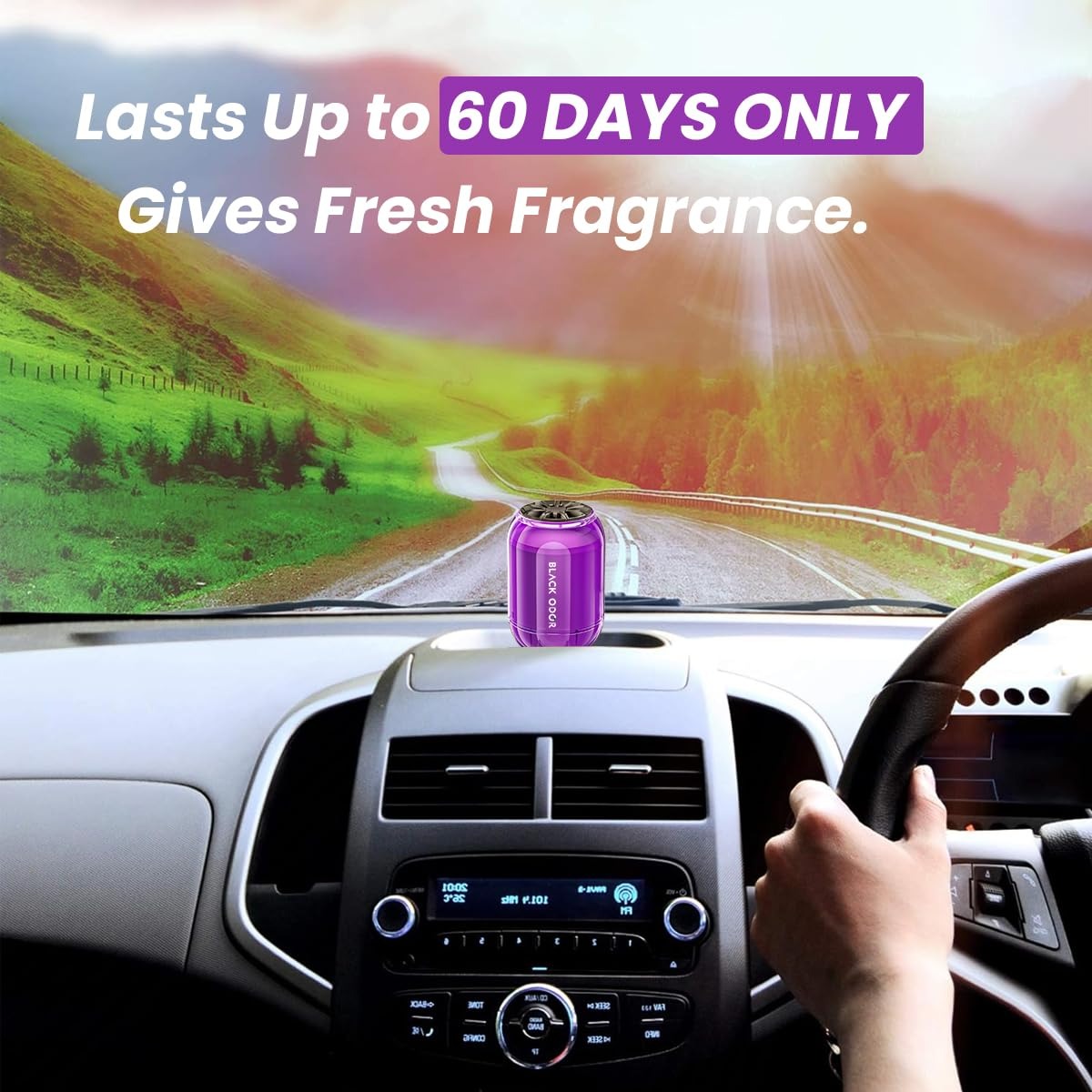 Black Odor Lavender car air freshener, BO-8 big size air freshener gel, long-lasting lavender fragrance for car, home and office, oil-based air freshener scent, natural gel air freshener 180g, premium car perfume lavender, room freshener for washroom and gym, BLACK ODOR BO-8 lavender scent, gel-based car air freshener