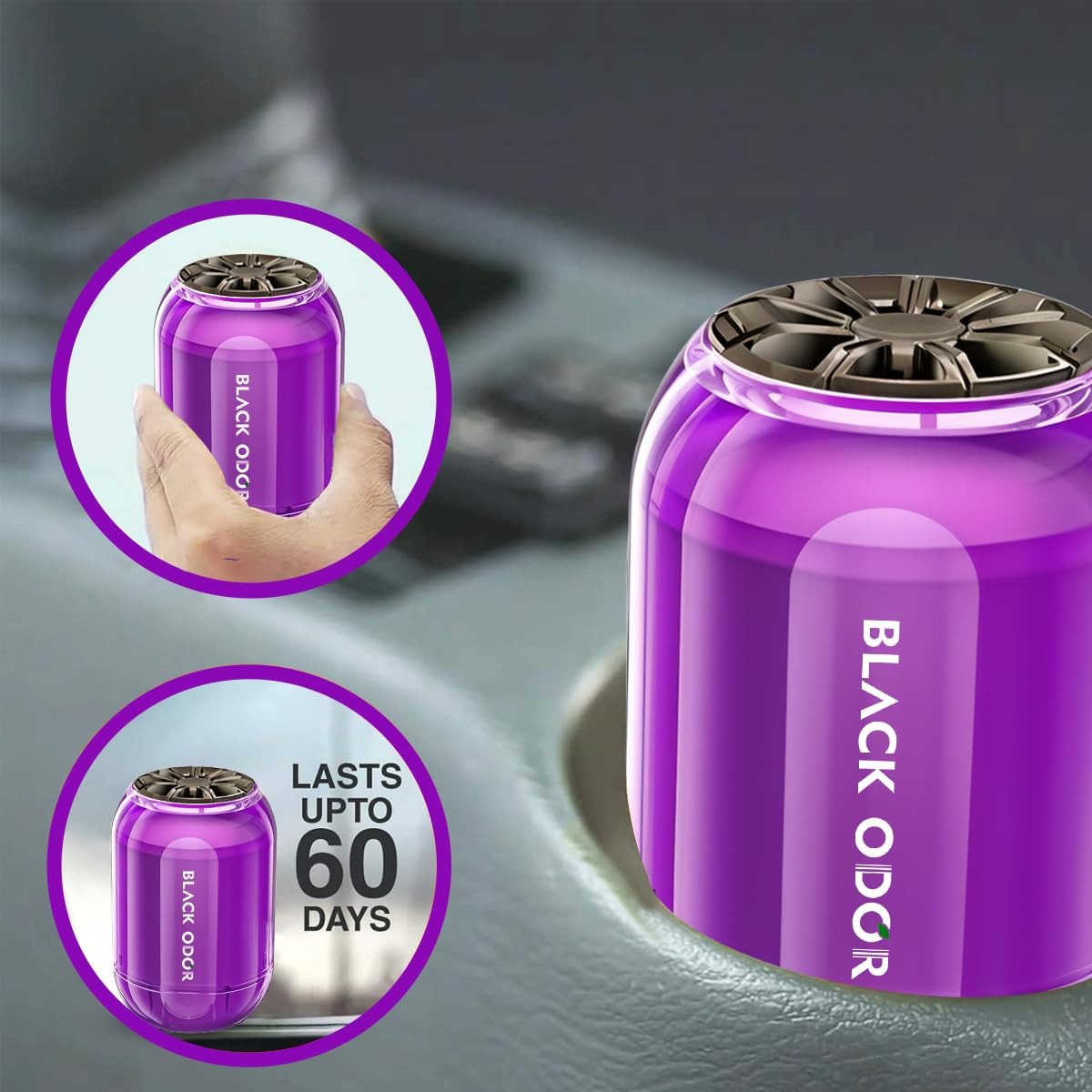 Black Odor Lavender car air freshener, BO-8 big size air freshener gel, long-lasting lavender fragrance for car, home and office, oil-based air freshener scent, natural gel air freshener 180g, premium car perfume lavender, room freshener for washroom and gym, BLACK ODOR BO-8 lavender scent, gel-based car air freshener