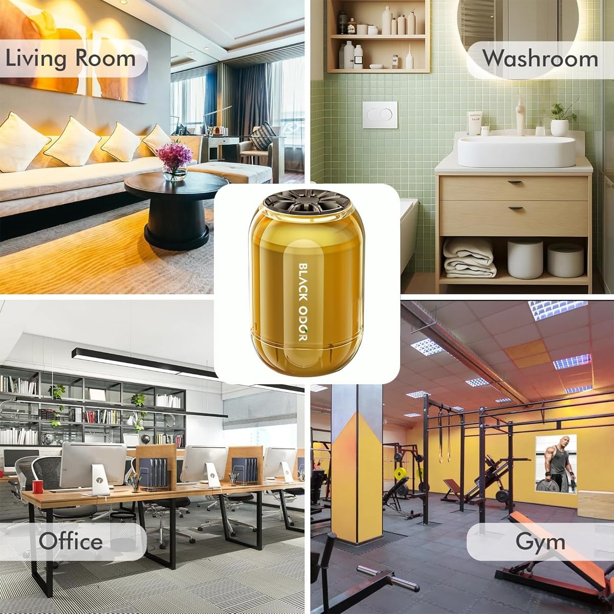 BLACK ODOR BO-8 Lemon Car Air Freshener, big size 180g car air freshener, long-lasting lemon fragrance air freshener, natural oil-based air freshener gel, remove bad odors car perfume, car home office air freshener, 60 days long-lasting air freshener, citrus lemon scent air freshener, gel type air freshener for car, car dashboard air freshener lemon, premium car air freshener Black Odor, multi-purpose room and car freshener, air freshener for washroom and office, non-hanging car perfume gel, BO-8 lemon air 