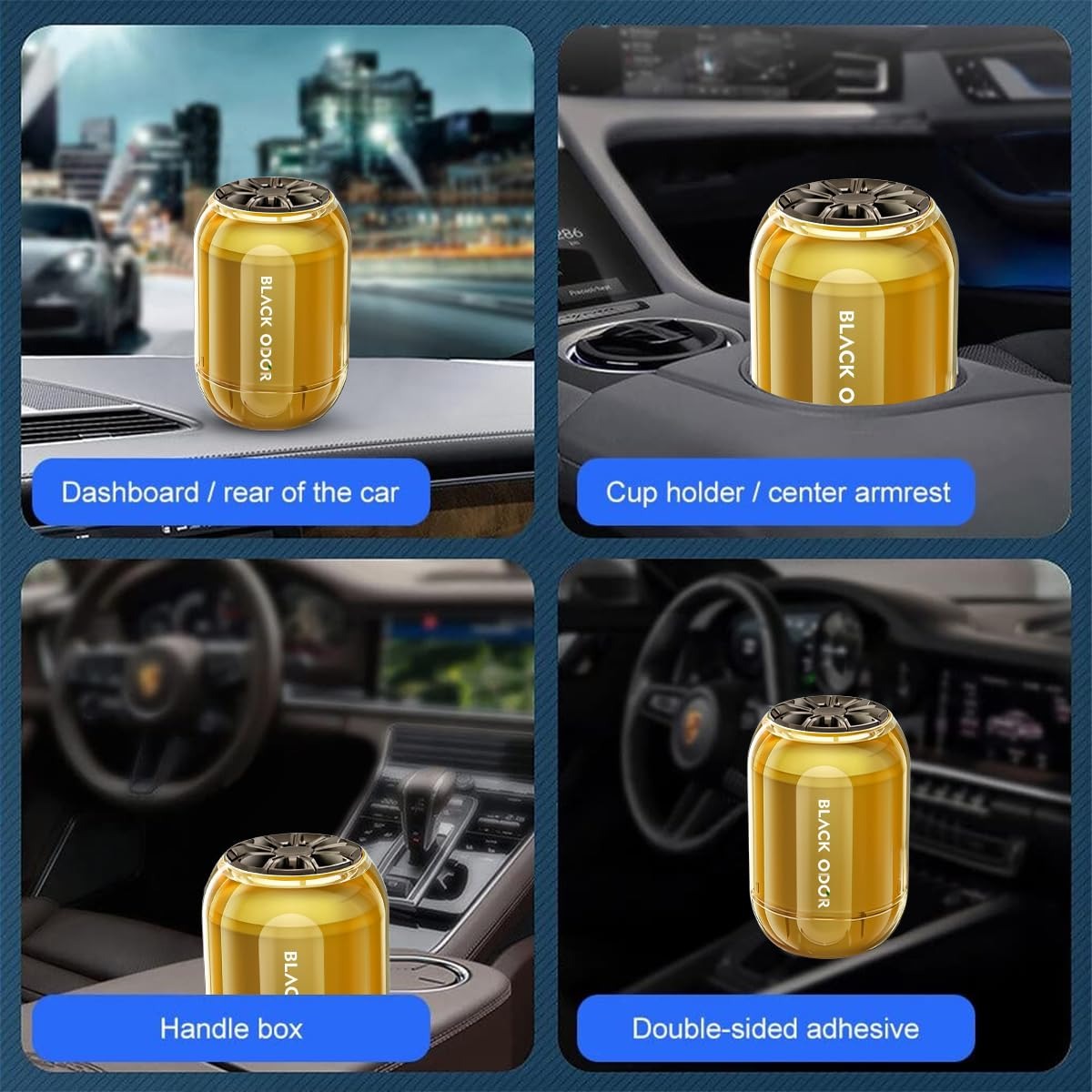 BLACK ODOR BO-8 Lemon Car Air Freshener, big size 180g car air freshener, long-lasting lemon fragrance air freshener, natural oil-based air freshener gel, remove bad odors car perfume, car home office air freshener, 60 days long-lasting air freshener, citrus lemon scent air freshener, gel type air freshener for car, car dashboard air freshener lemon, premium car air freshener Black Odor, multi-purpose room and car freshener, air freshener for washroom and office, non-hanging car perfume gel, BO-8 lemon air 