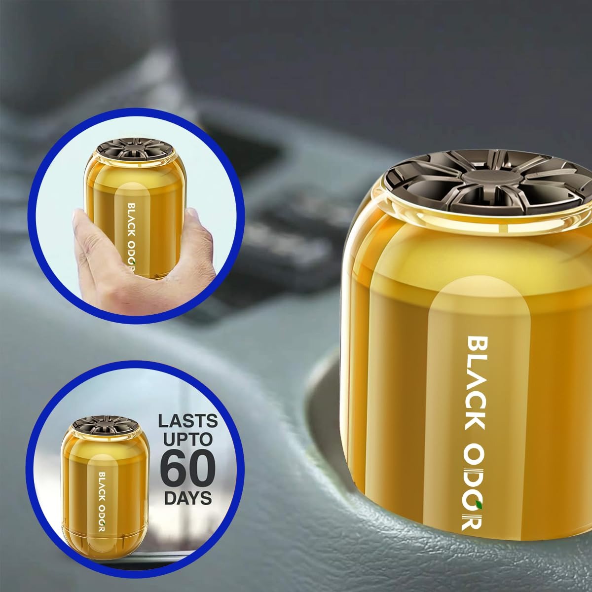 BLACK ODOR BO-8 Lemon Car Air Freshener, big size 180g car air freshener, long-lasting lemon fragrance air freshener, natural oil-based air freshener gel, remove bad odors car perfume, car home office air freshener, 60 days long-lasting air freshener, citrus lemon scent air freshener, gel type air freshener for car, car dashboard air freshener lemon, premium car air freshener Black Odor, multi-purpose room and car freshener, air freshener for washroom and office, non-hanging car perfume gel, BO-8 lemon air 