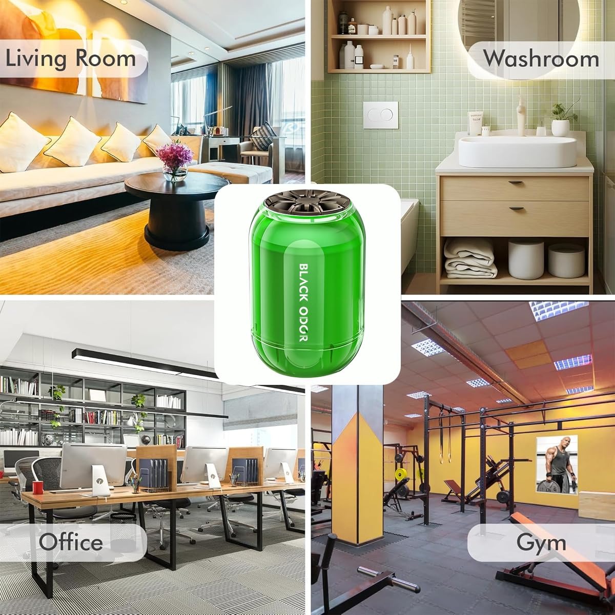 BLACK ODOR BO-8 Jasmine Car Air Freshener, big size 180g car air freshener, long-lasting jasmine fragrance air freshener, natural oil-based air freshener gel, remove bad odors car perfume, floral car perfume for dashboard, car home office air freshener, 60 days long-lasting air freshener, jasmine scent air freshener gel