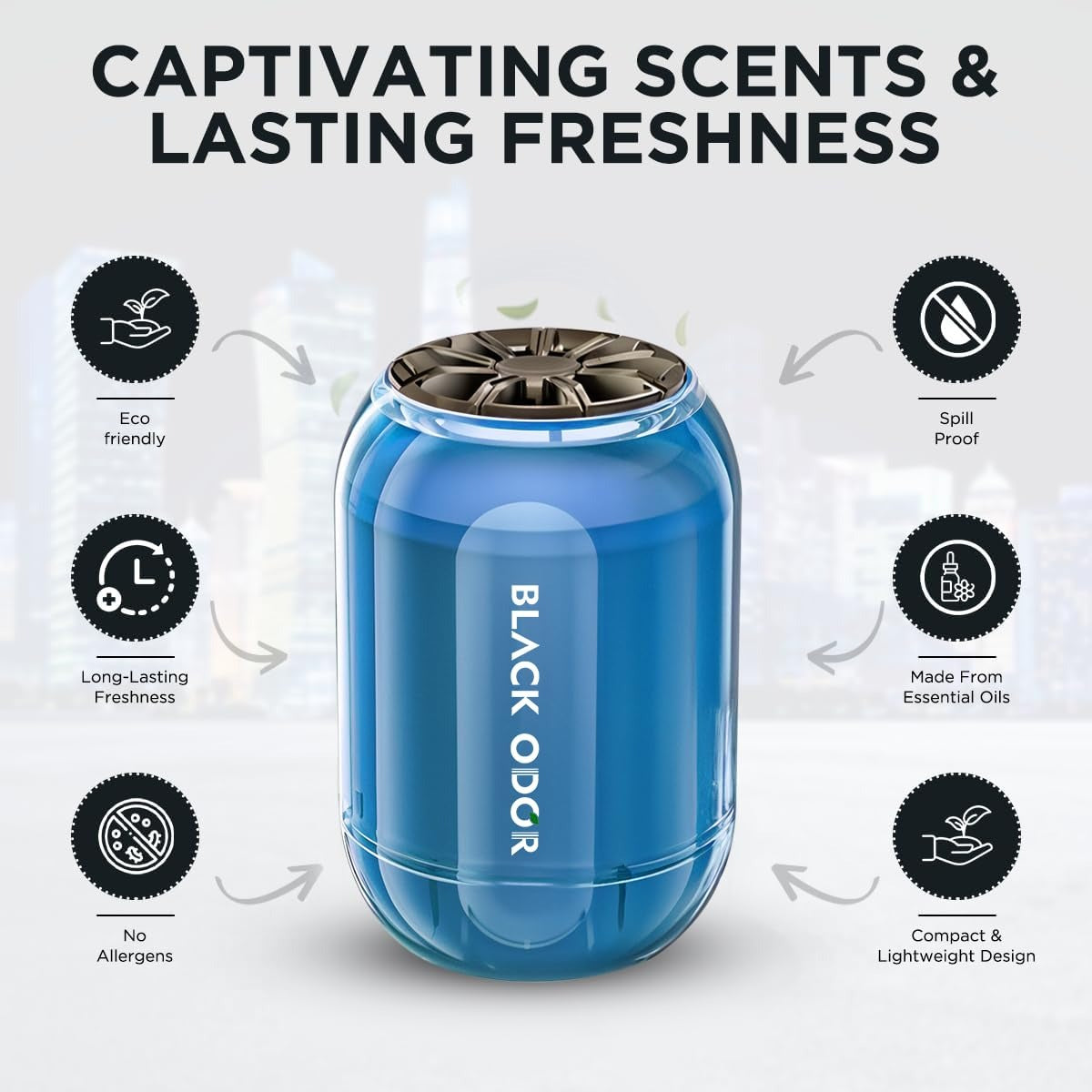 BLACK ODOR BO-8 Dream Car Air Freshener, big size 180g car air freshener, long-lasting dream fragrance air freshener, natural oil-based air freshener gel, remove bad odors car perfume, premium car dashboard perfume, car home office air freshener