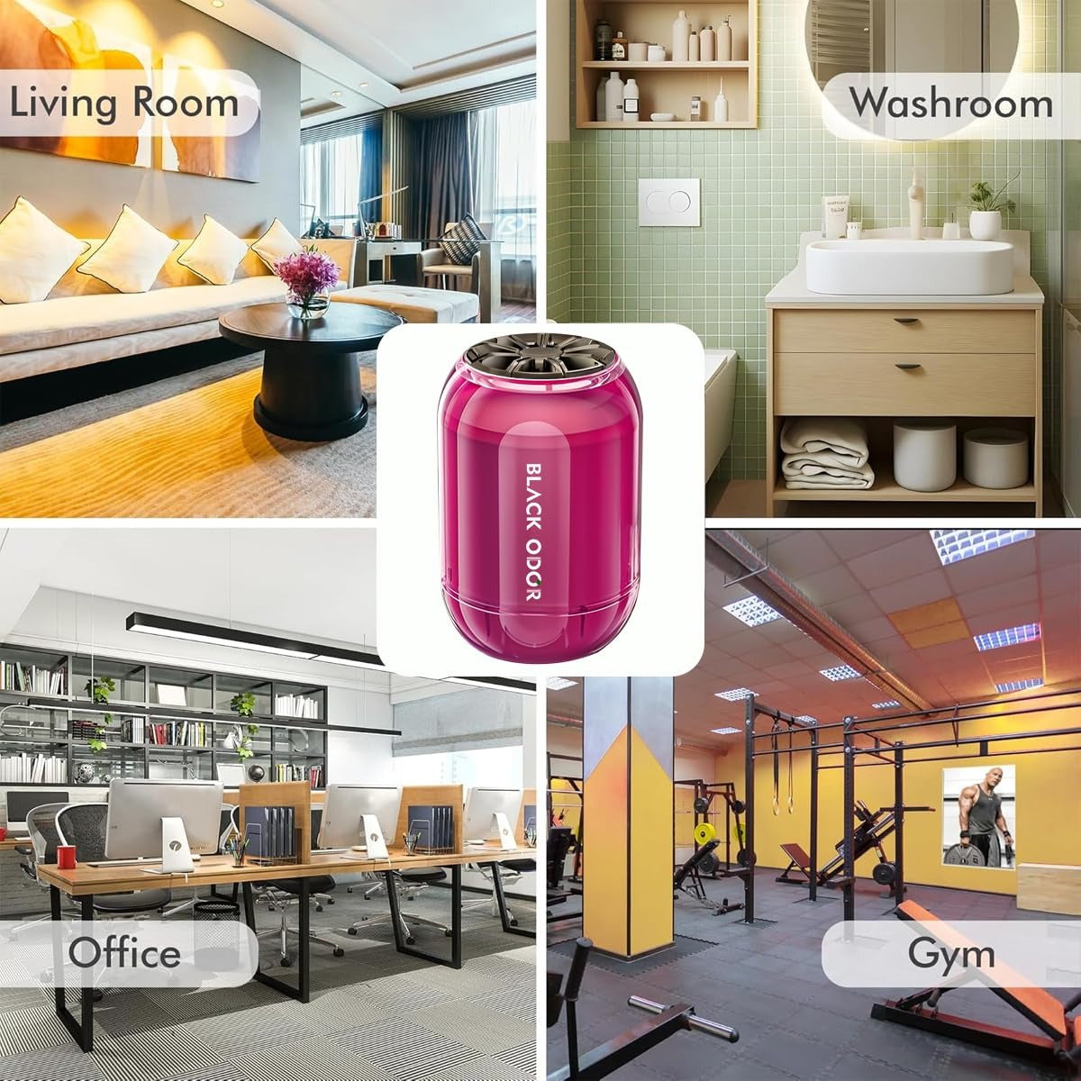 BLACK ODOR BO-8 Rose Dew Car Air Freshener, big size 180g car air freshener, long-lasting rose fragrance air freshener, natural oil-based air freshener gel, remove bad odors car perfume, floral car air freshener for dashboard, car home office air freshener, 60 days long-lasting air freshener, rose dew scent gel air freshener