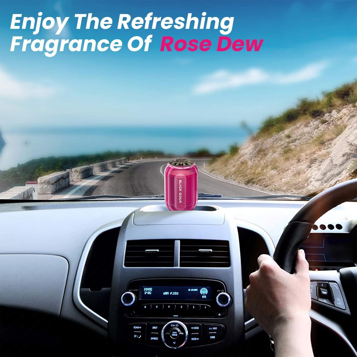 BLACK ODOR BO-8 Rose Dew Car Air Freshener, big size 180g car air freshener, long-lasting rose fragrance air freshener, natural oil-based air freshener gel, remove bad odors car perfume, floral car air freshener for dashboard, car home office air freshener, 60 days long-lasting air freshener, rose dew scent gel air freshener,
