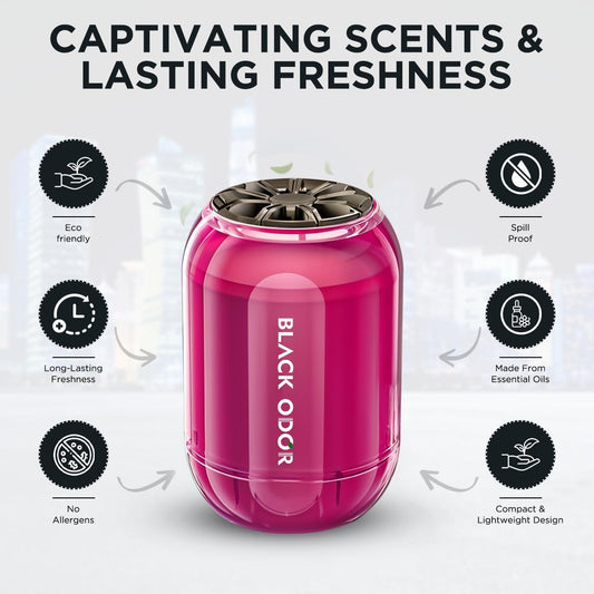 BLACK ODOR BO-8 Rose Dew Car Air Freshener, big size 180g car air freshener, long-lasting rose fragrance air freshener, natural oil-based air freshener gel, remove bad odors car perfume, floral car air freshener for dashboard, car home office air freshener, 60 days long-lasting air freshener, rose dew scent gel air freshener,