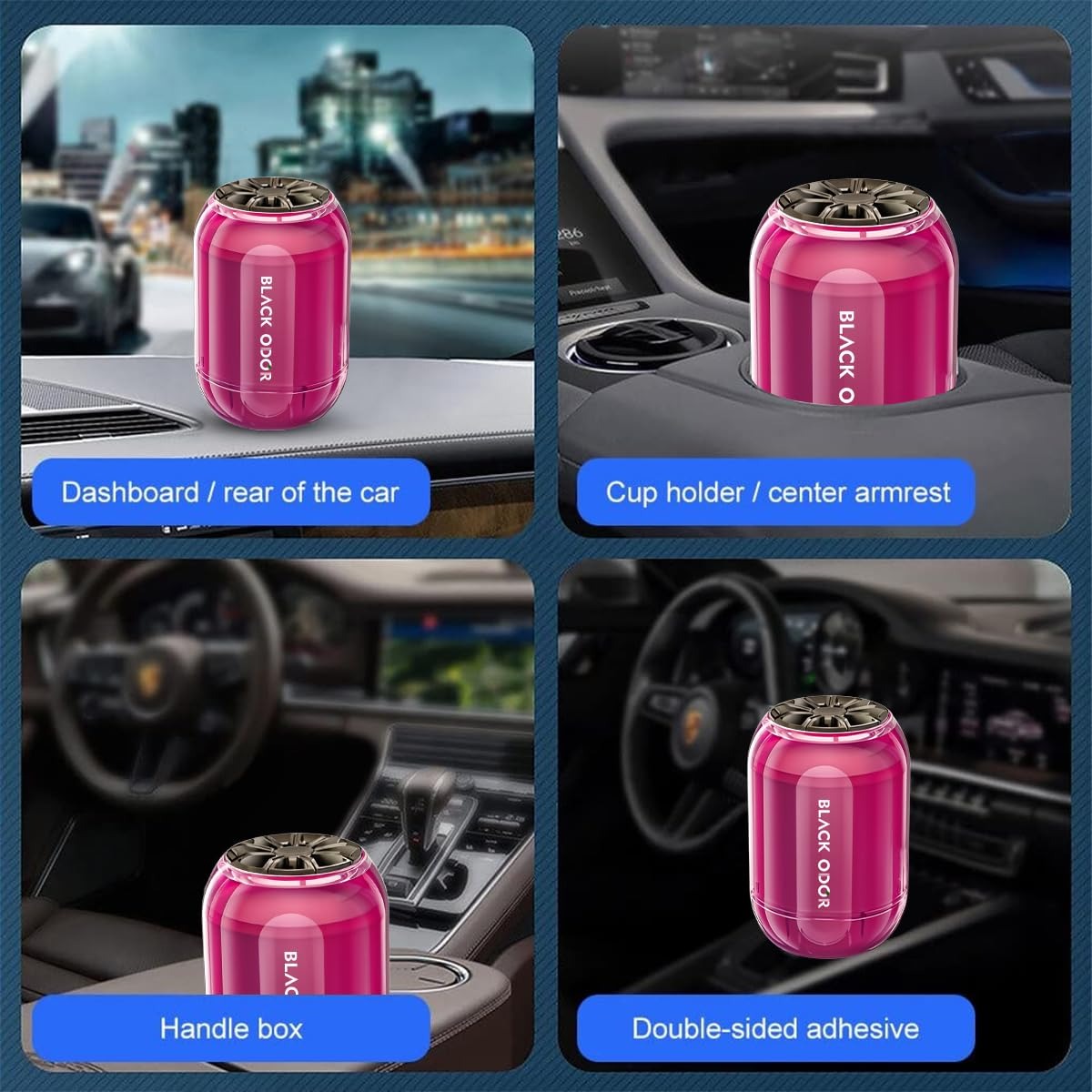 BLACK ODOR BO-8 Rose Dew Car Air Freshener, big size 180g car air freshener, long-lasting rose fragrance air freshener, natural oil-based air freshener gel, remove bad odors car perfume, floral car air freshener for dashboard, car home office air freshener, 60 days long-lasting air freshener, rose dew scent gel air freshener,