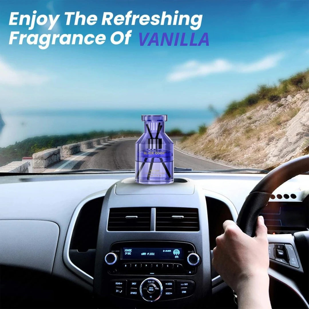 Black Odor Vanilla air freshener, BO-12 car perfume, natural vanilla fragrance for car, long-lasting vanilla scent air freshener, vanilla car freshener for home and office, premium car air freshener, sweet vanilla aroma gel, compact vanilla air freshener, multi-use air freshener for car home office, long-lasting fragrance oil-based freshener, Black Odor BO-12 vanilla scent, deodorizer with vanilla fragrance.
