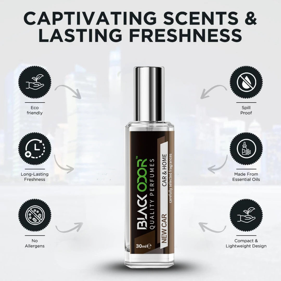 New car scent air freshener, BLACK ODOR BO-34 car freshener, natural car perfume spray, long-lasting new car fragrance, authentic new car smell, BO-34 BLACK ODOR freshener, car interior air freshener, odor eliminator spray for cars, new car aroma spray, premium car air freshener, dashboard freshener spray, BLACK ODOR new car scent, fresh car fragrance spray, vehicle interior scent spray, natural air freshener for car.