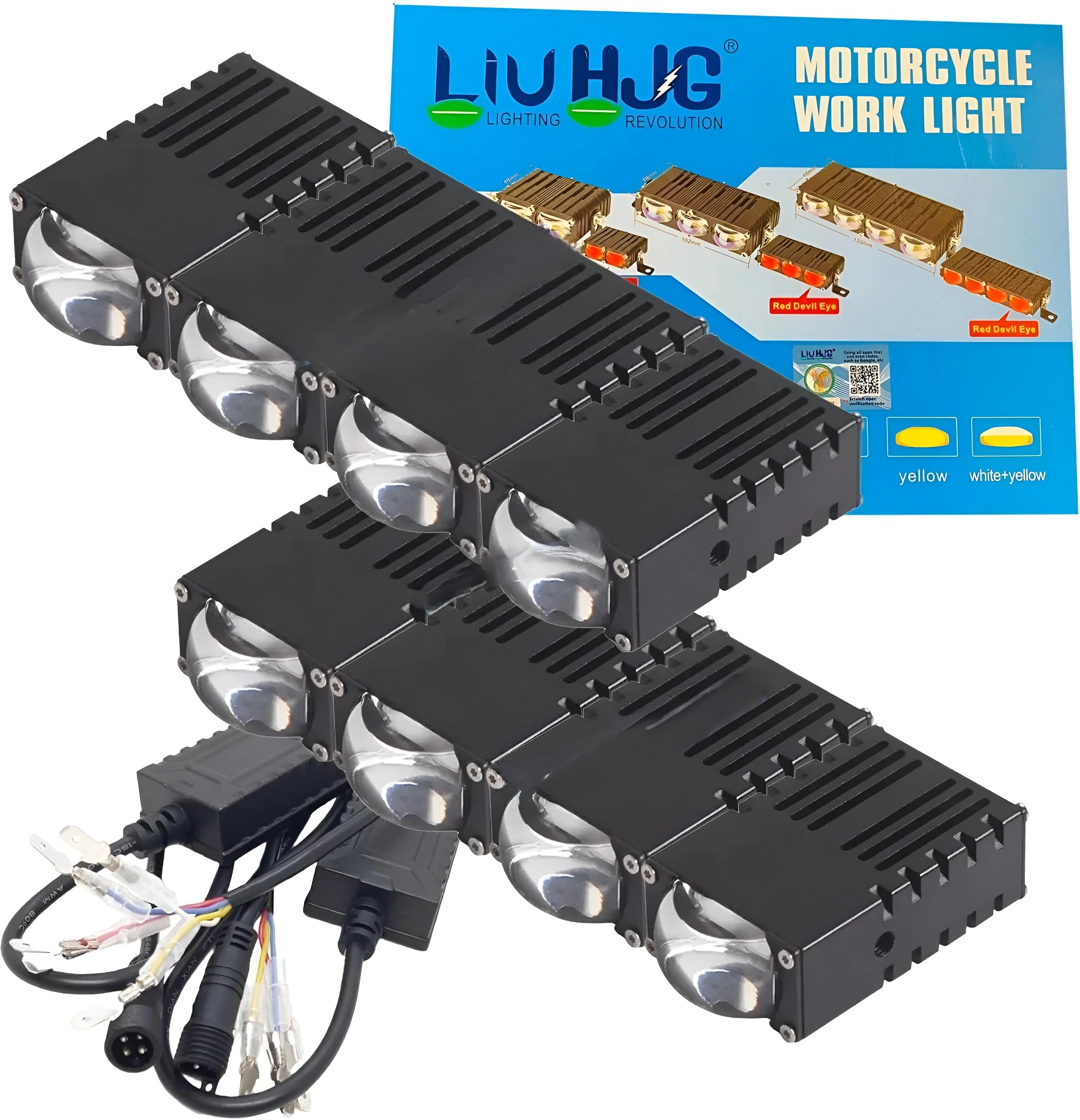 LIU HJG Fog Light, 4 LED Fog Light, Yellow White Fog Lamp, Red Devil Eye Fog Light, Waymaker Fog Light, Car LED Fog Light, Bike LED Fog Lamp, Truck Fog Light 12V, High Low Beam Fog Light, 160W LED Fog Lamp, Dual Color Fog Light, Universal Fog Light for Vehicles, Motorcycle Fog Light with Devil Eye, LED Fog Light with Wiring Kit, Stylish LED Fog Light for Cars, HJG Red Devil Eye Light, Waterproof LED Fog Lamp, LED Driving Light for Off-Road, Auto Accessories LED Fog Light, Powerful Fog Lamp for Night Driving