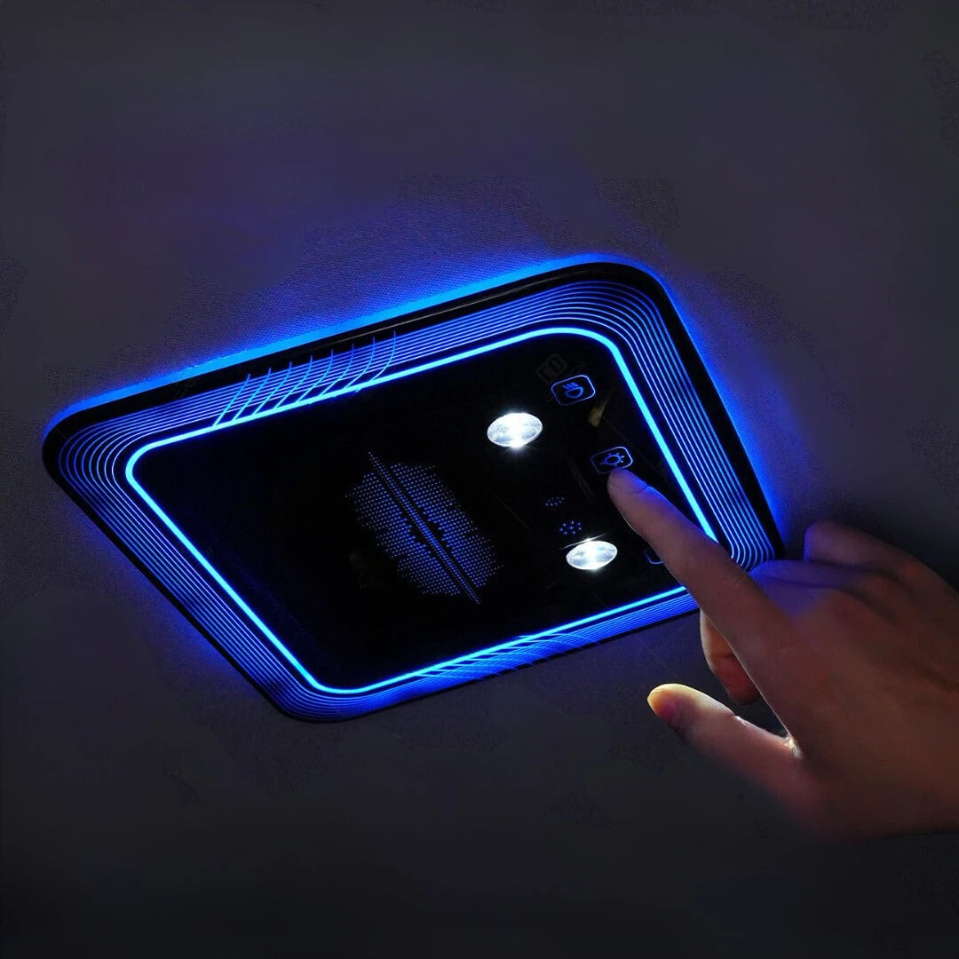 Car LED roof light, car cabin reading light, RGB LED roof panel, universal car LED light, reading lamp for car interior, multicolor LED cabin light, car interior RGB light, LED dome light with reading feature, RGB mood light for car, car LED ceiling light, universal fit car LED lamp, ambient RGB light for vehicles, LED reading panel for car, interior car roof RGB lighting