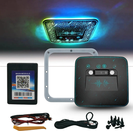 Car cabin roof light, car fancy LED light, multicolor car interior light, RGB car roof lamp, reading LED light for car, dual-purpose car light, music sync car light, mobile app controlled car LED, touch control car light, universal car interior lamp, car ceiling LED light, decorative car LED lighting, RGB mood light for car, car interior upgrade light, car LED pack of 1, fancy car ambient light, smart car LED light, LED light for car cabin and dashboard.