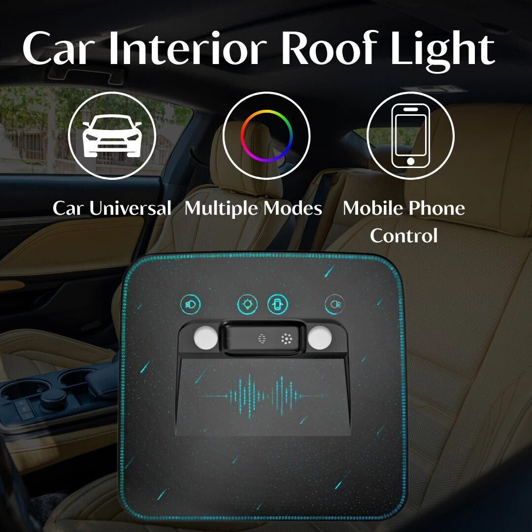 Car cabin roof light, car fancy LED light, multicolor car interior light, RGB car roof lamp, reading LED light for car, dual-purpose car light, music sync car light, mobile app controlled car LED, touch control car light, universal car interior lamp, car ceiling LED light, decorative car LED lighting, RGB mood light for car, car interior upgrade light, car LED pack of 1, fancy car ambient light, smart car LED light, LED light for car cabin and dashboard.