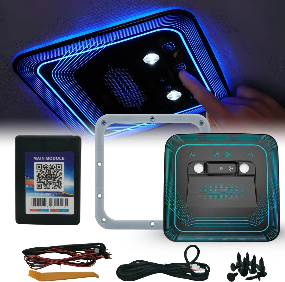 Car cabin roof LED light, dual mode car LED panel, car reading light, RGB light for car interior, LED roof panel for car, multicolor car cabin light, car interior ambient light, reading and RGB car light, car LED dome light, universal car roof light, car ceiling LED lamp, RGB reflection car light, car LED mood light, car light with reading mode, smart car interior light.