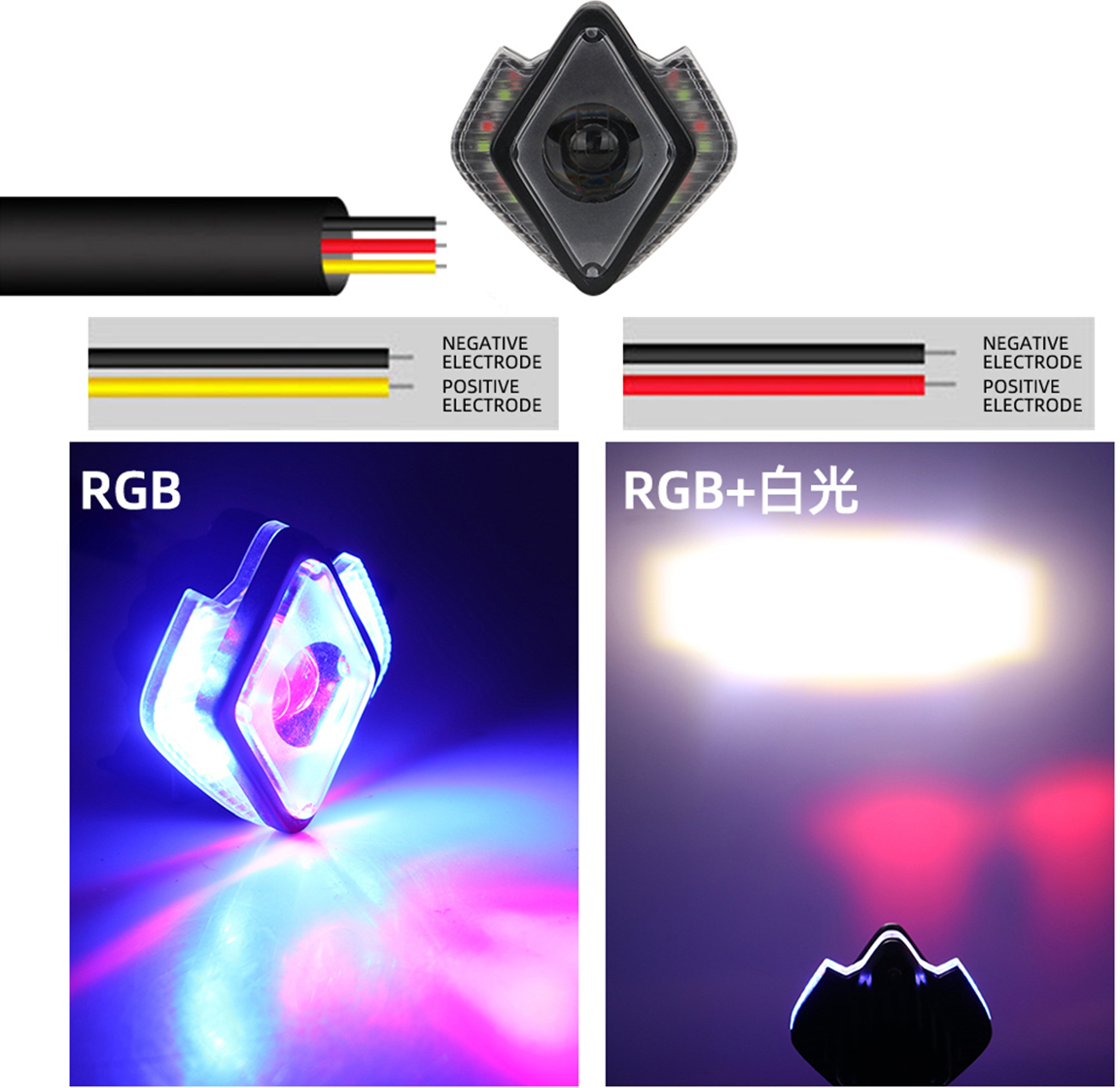 50W White & RGB Eye Shape LED Fog Light