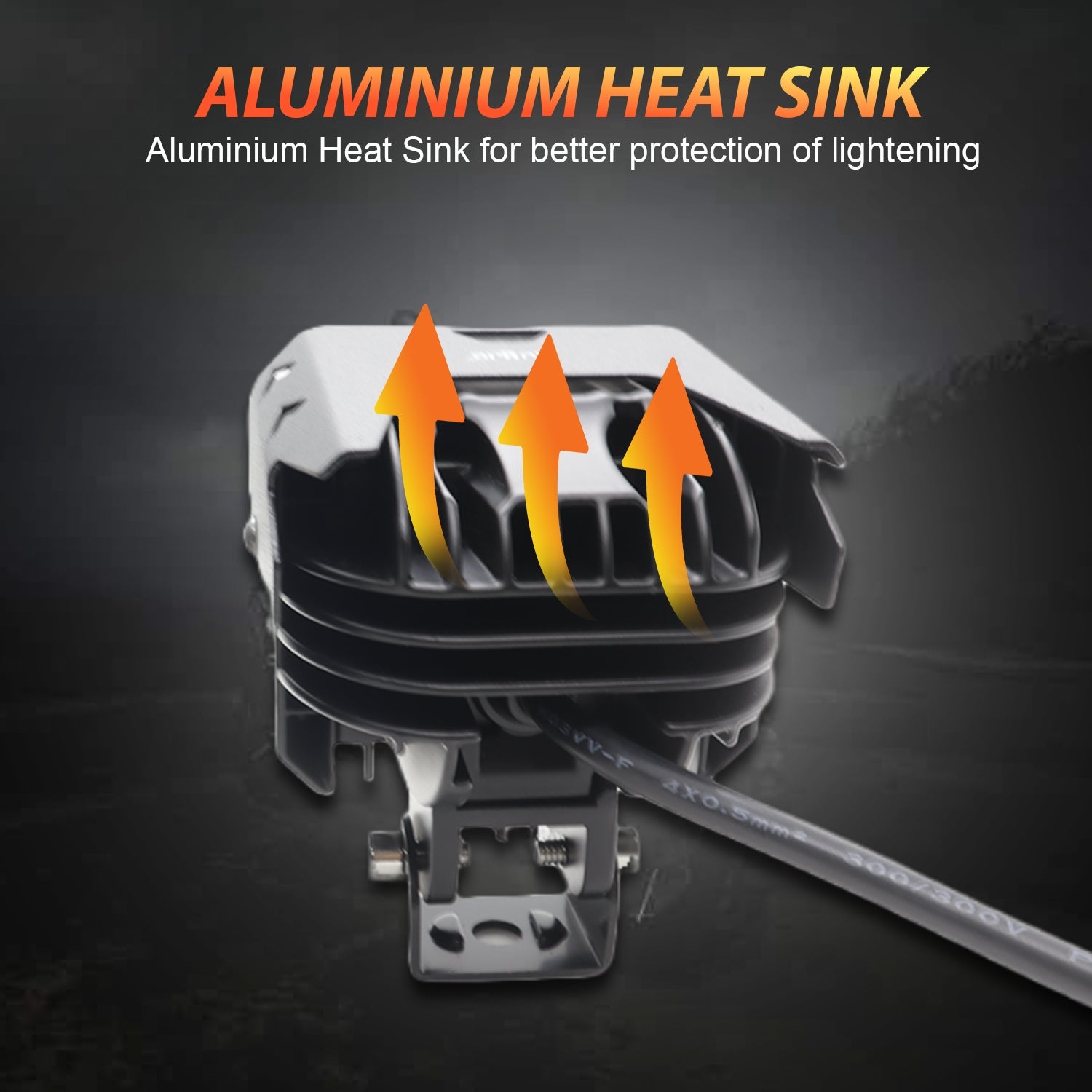 LIU HJG 80W Yellow/White & Multicolor LED Fog Light | Universal Fit for Bike, Car & Truck