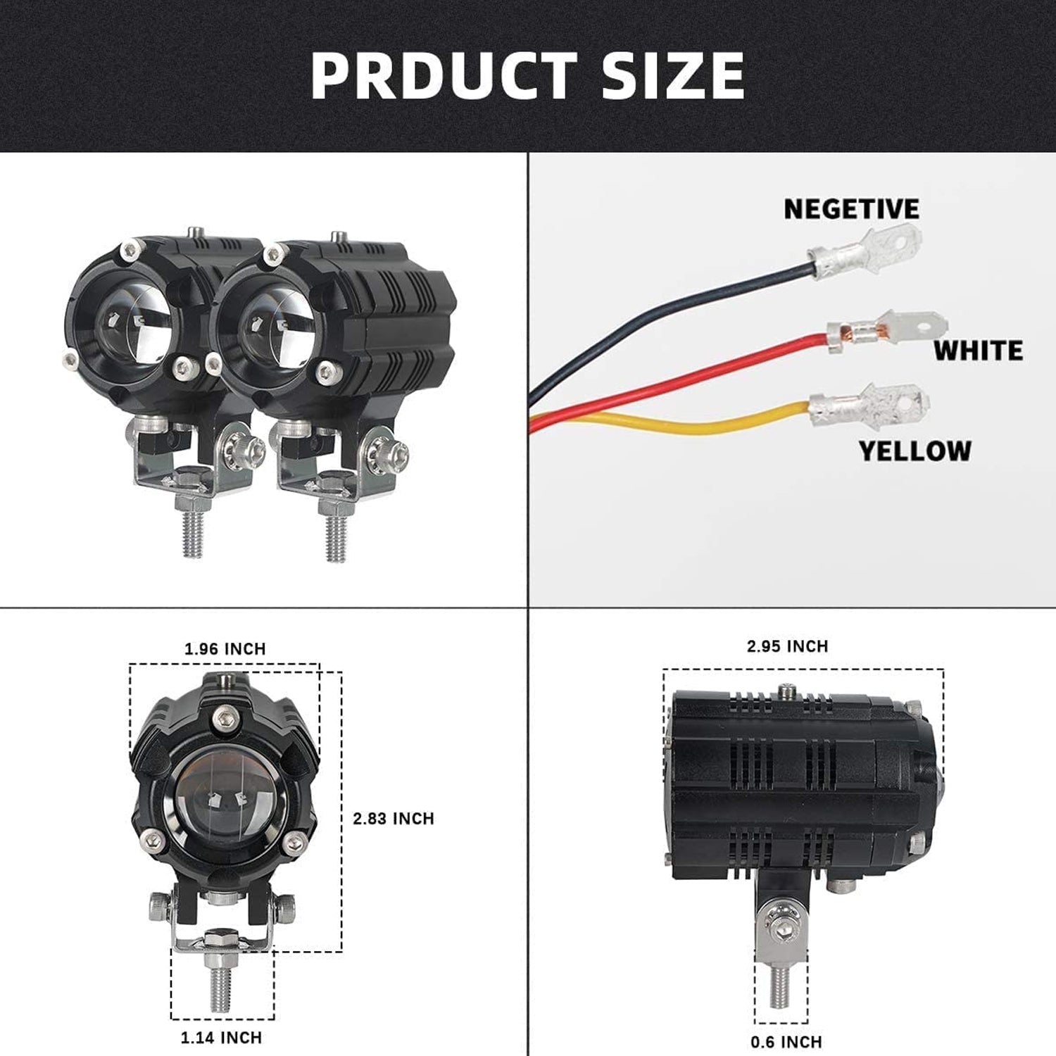 LIU HJG Mini Drive Fog Light, Double Color LED Fog Light, White Yellow Fog Lamp, 40W LED Fog Light, Universal Fog Light for Car and Bike, Dual Beam Fog Light, HJG Heavy Mini LED Light, Compact LED Fog Lamp, White & Yellow Driving Light, LED Fog Light for Bikes, Car LED Fog Light 40W, Waterproof Mini Fog Light, HJG Dual Color Fog Light.