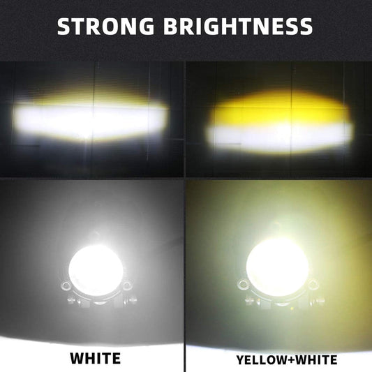 LIU HJG Mini Drive Fog Light, Double Color LED Fog Light, White Yellow Fog Lamp, 40W LED Fog Light, Universal Fog Light for Car and Bike, Dual Beam Fog Light, HJG Heavy Mini LED Light, Compact LED Fog Lamp, White & Yellow Driving Light, LED Fog Light for Bikes, Car LED Fog Light 40W, Waterproof Mini Fog Light, HJG Dual Color Fog Light.