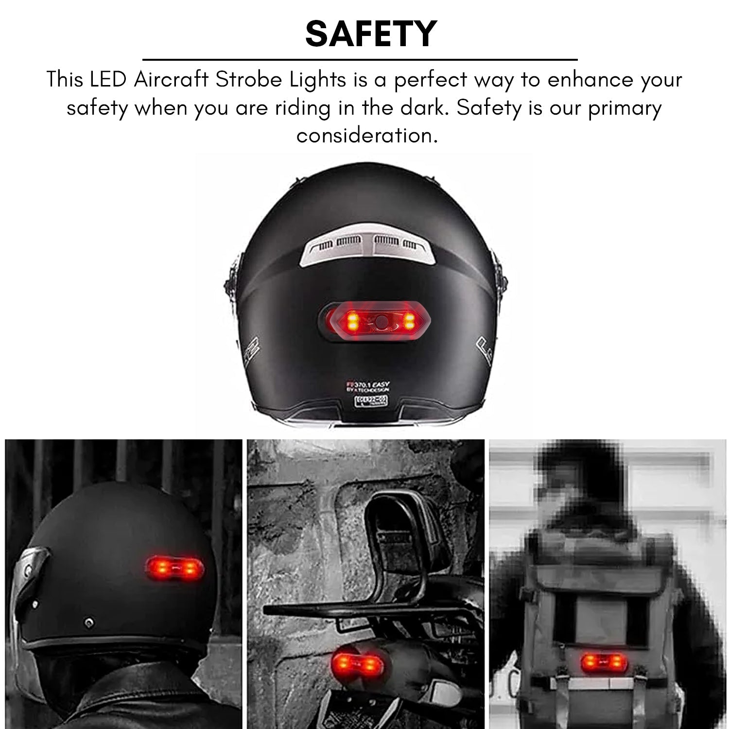 Usb clearance helmet light