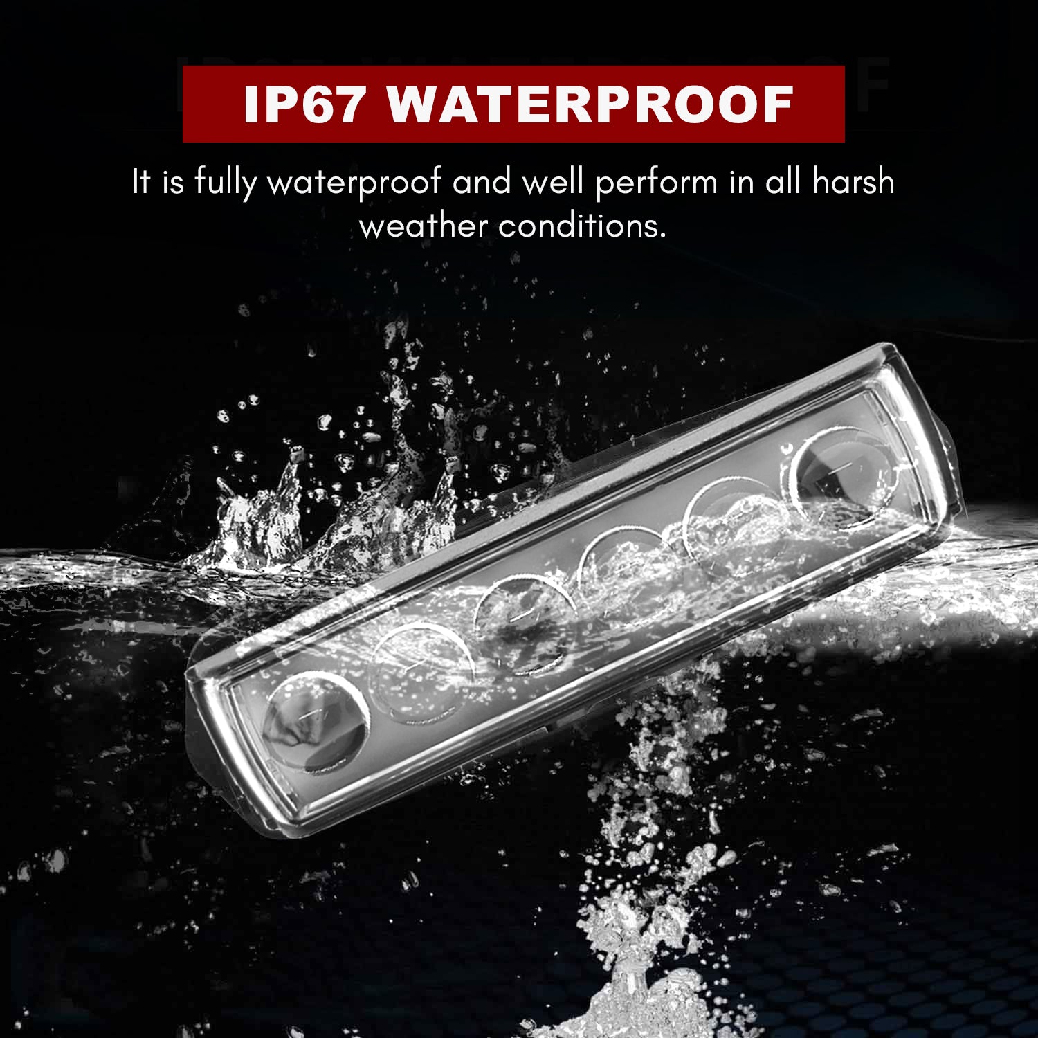 6 Lens Yellow/White Fog Light with Flashing & RGB 1 Pcs